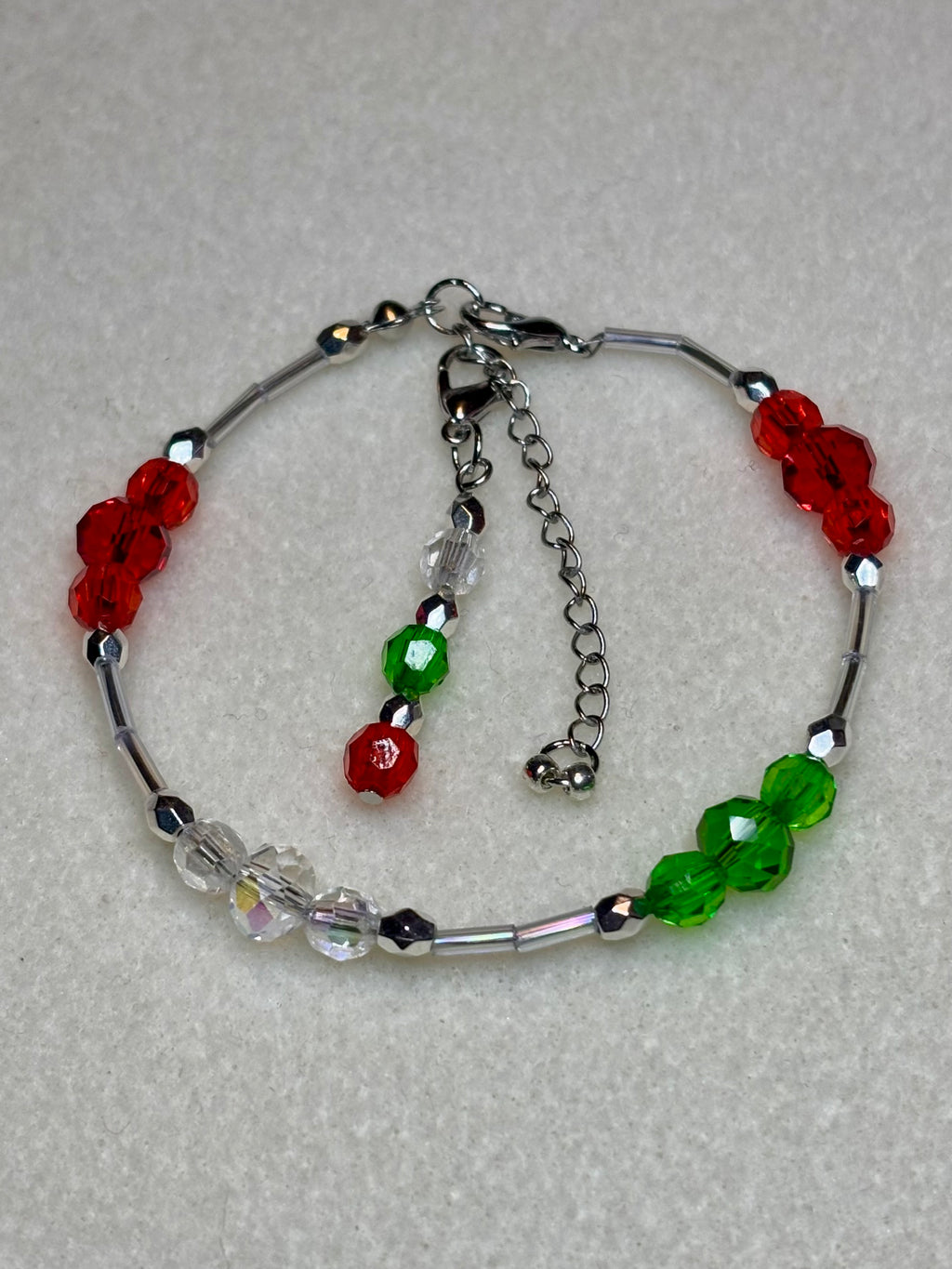 Handmade Beaded Holiday Bracelet