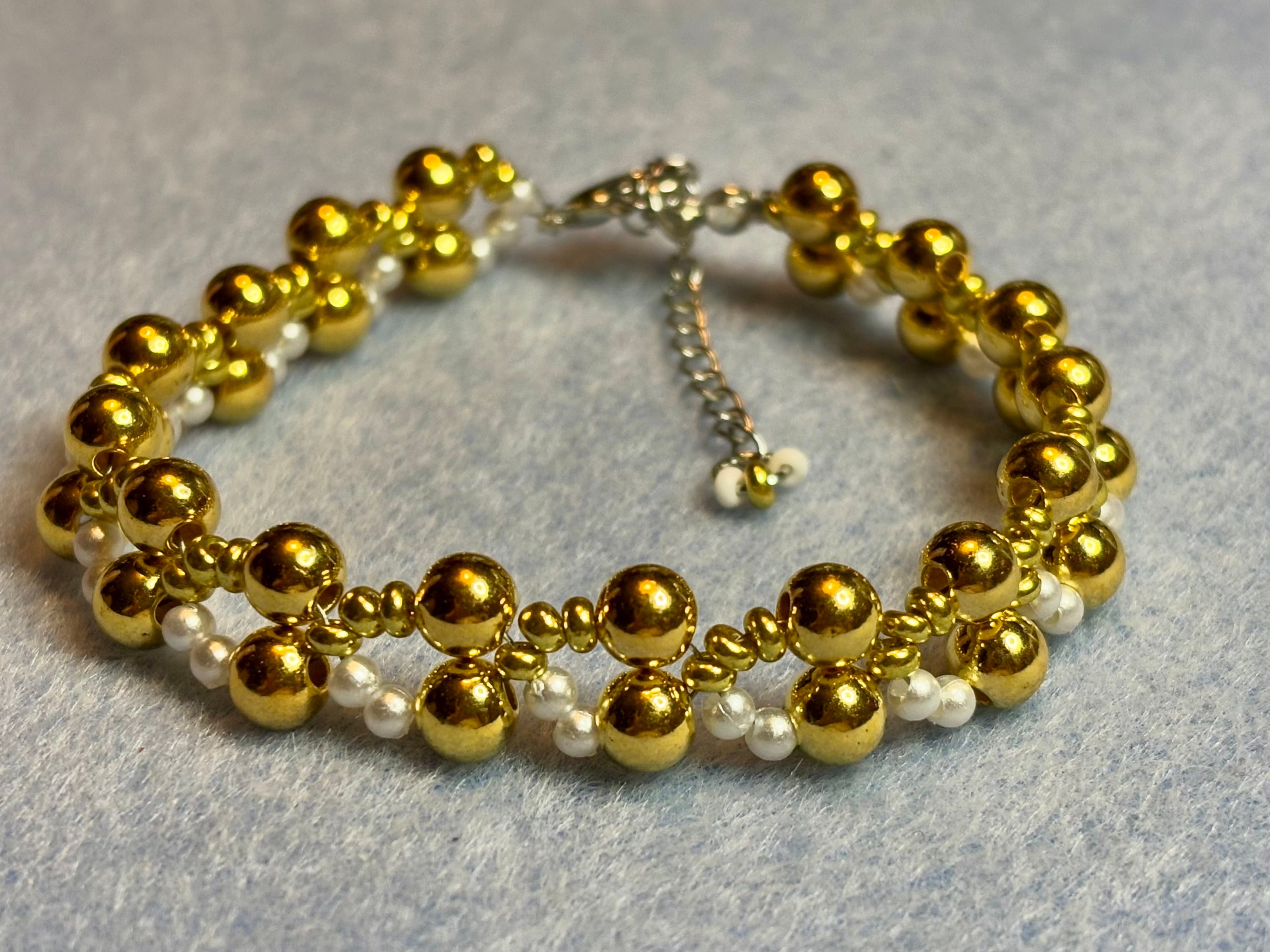 Handmade Beaded Holiday Bracelet