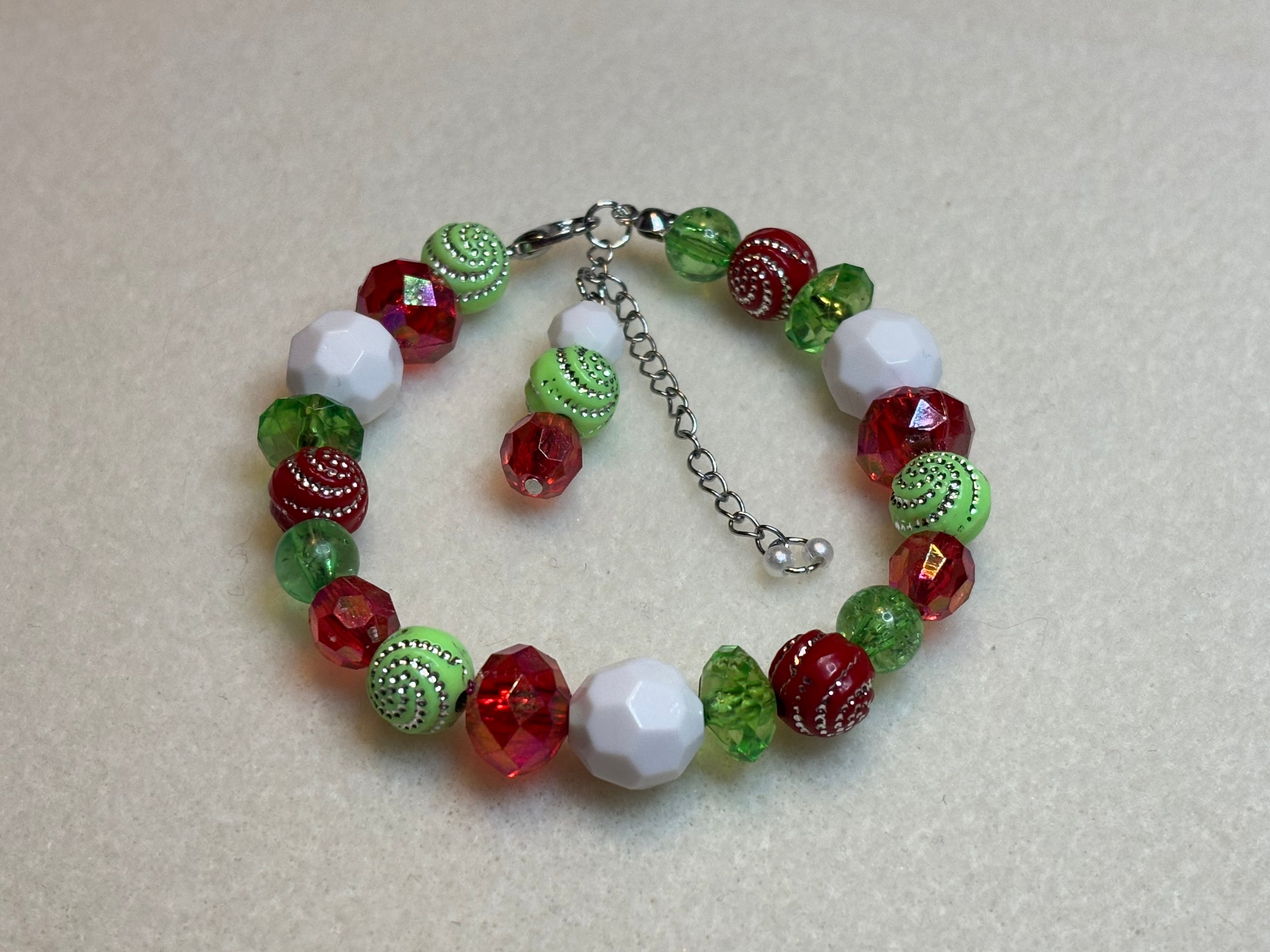 Handmade Beaded Holiday Bracelet