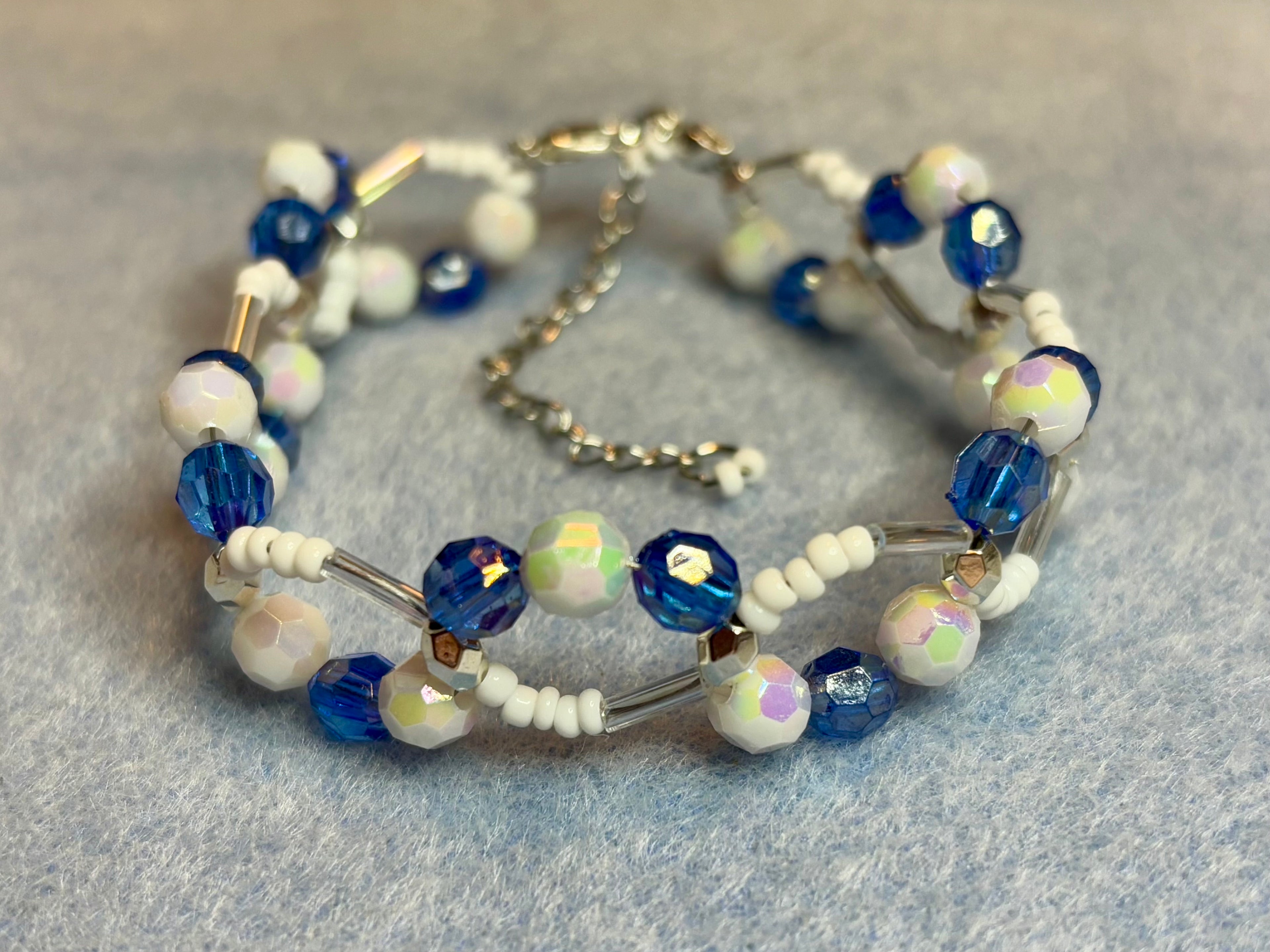 Handmade Beaded Holiday Bracelet