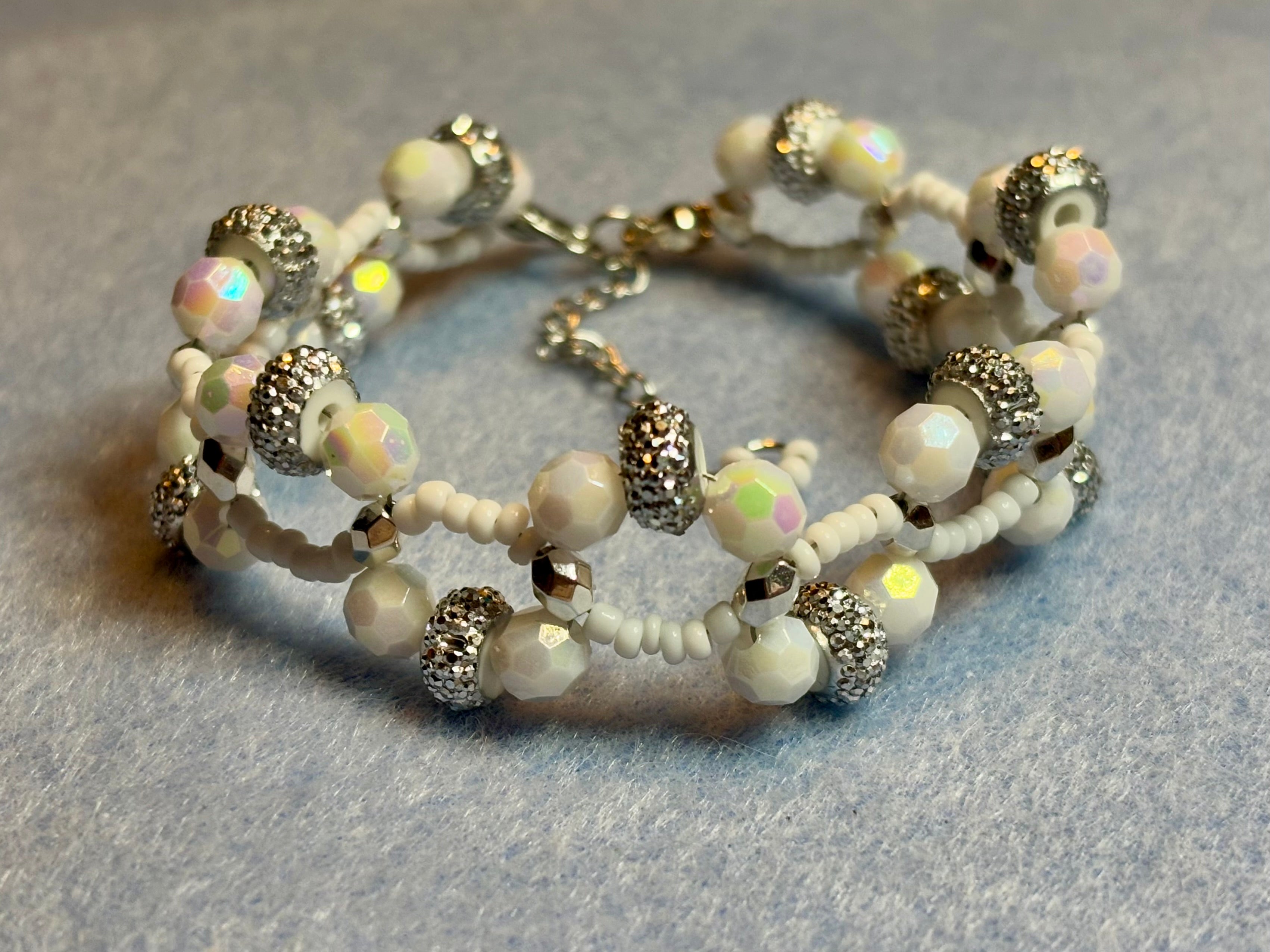 Handmade Beaded Holiday Bracelet