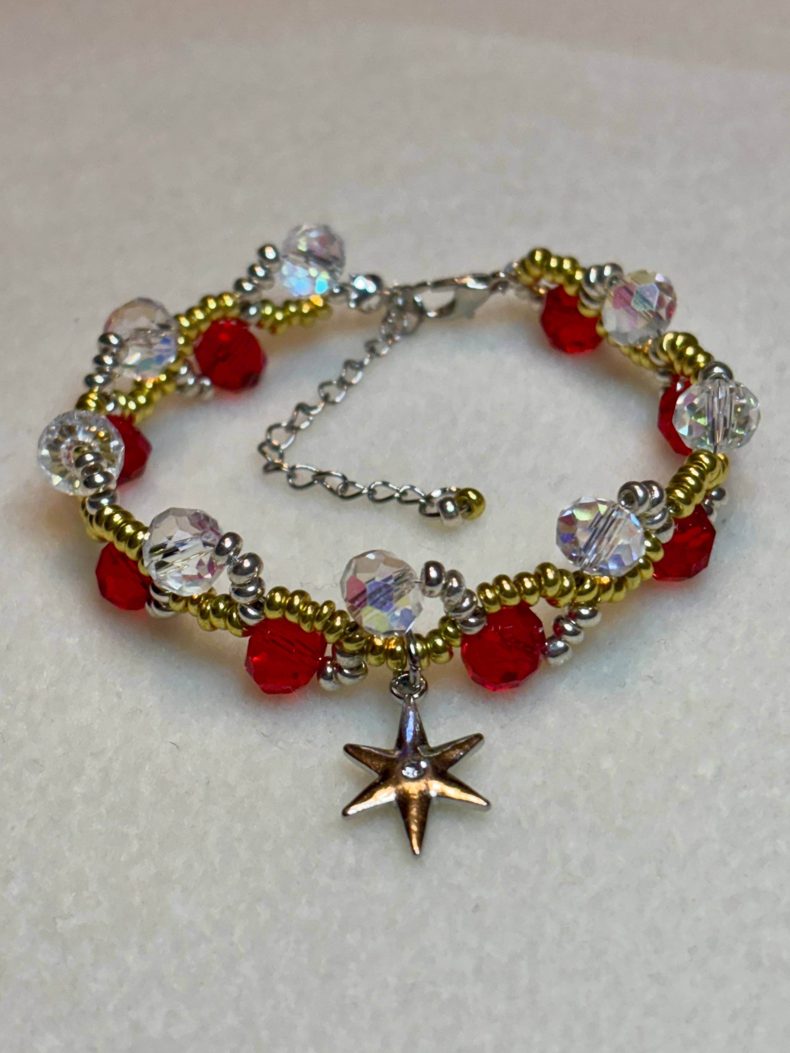 Handmade Beaded Holiday Bracelet
