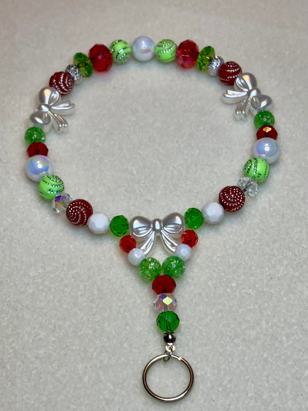 Handmade Holiday Wristlet / Keychain