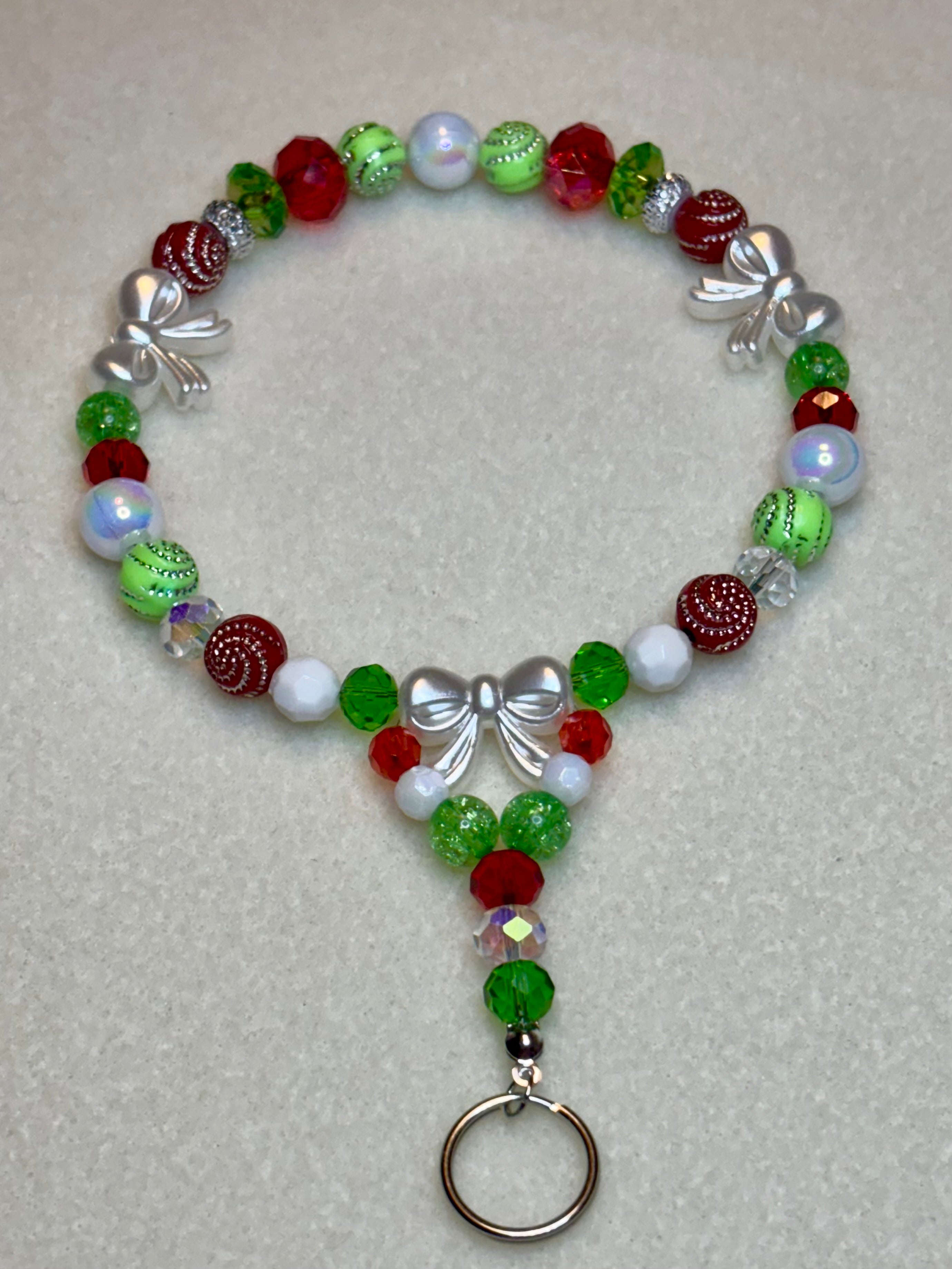 Handmade Holiday Wristlet / Keychain