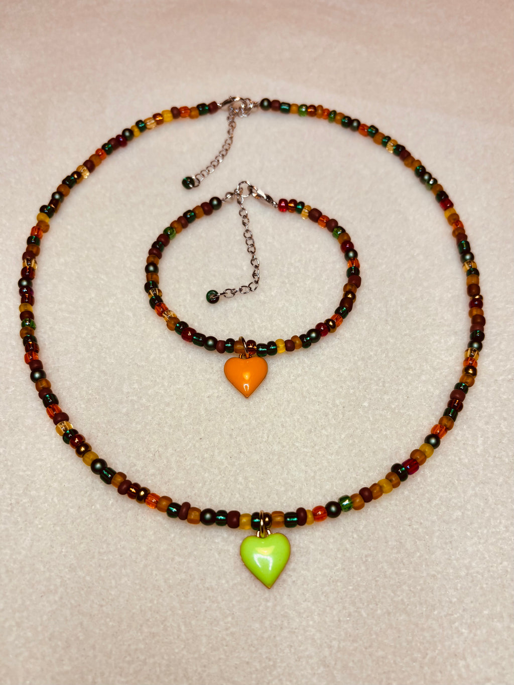 Handmade Beaded Necklace and Bracelet Set