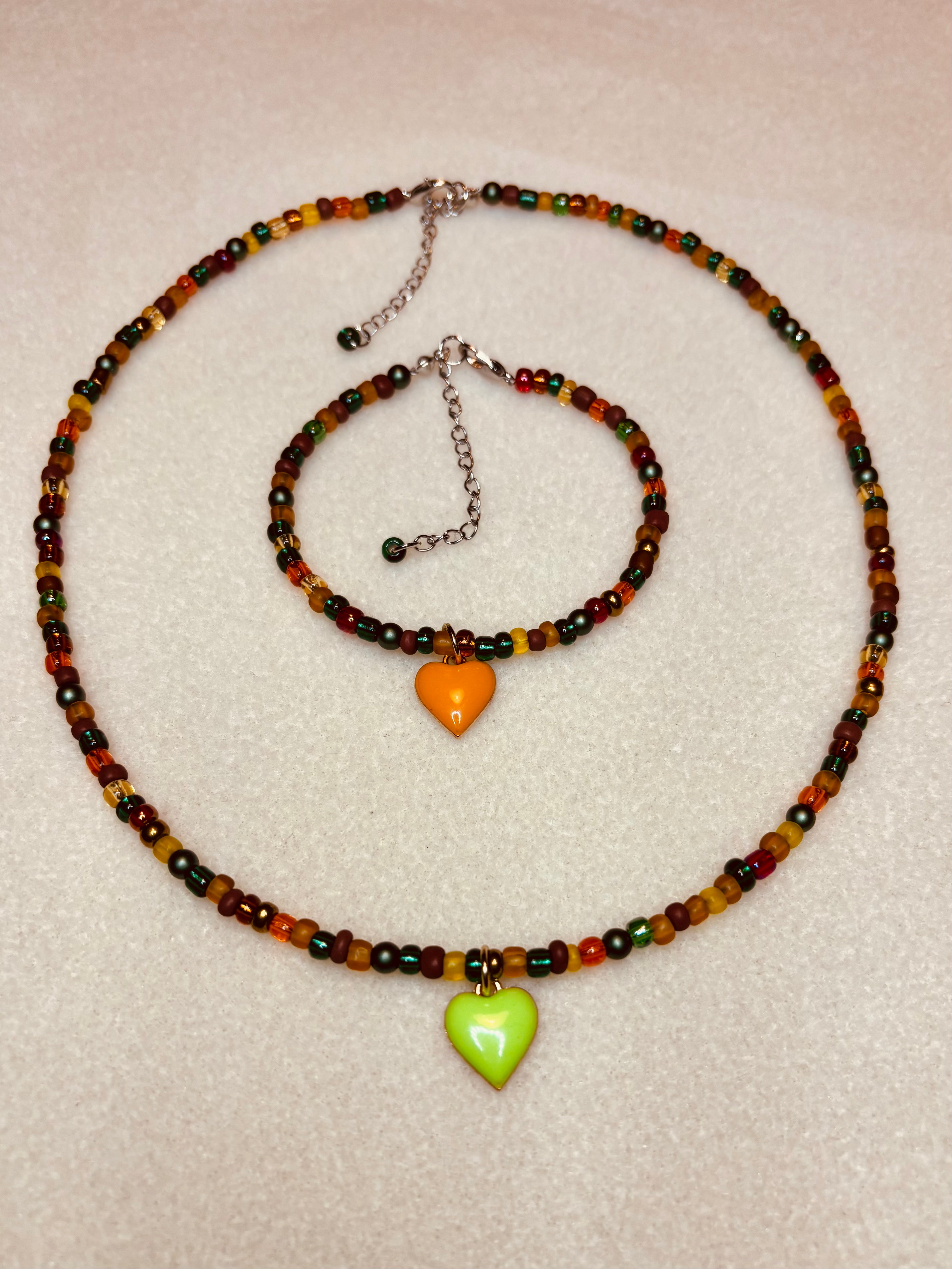 Handmade Beaded Necklace and Bracelet Set