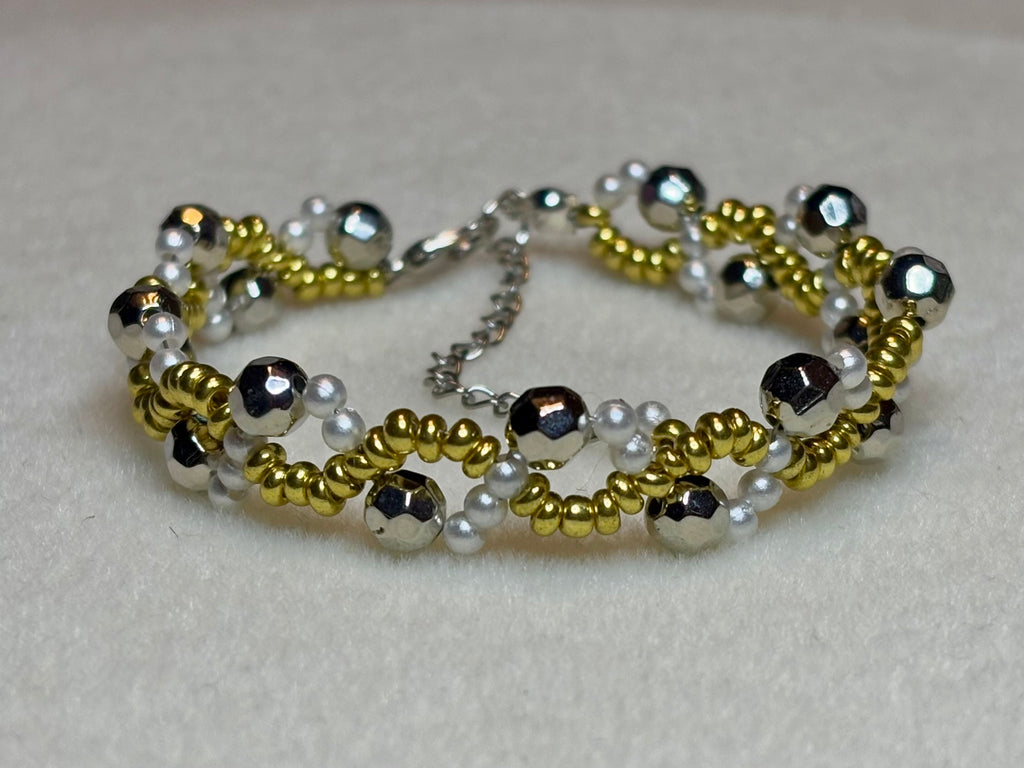 Handmade Beaded Holiday Bracelet