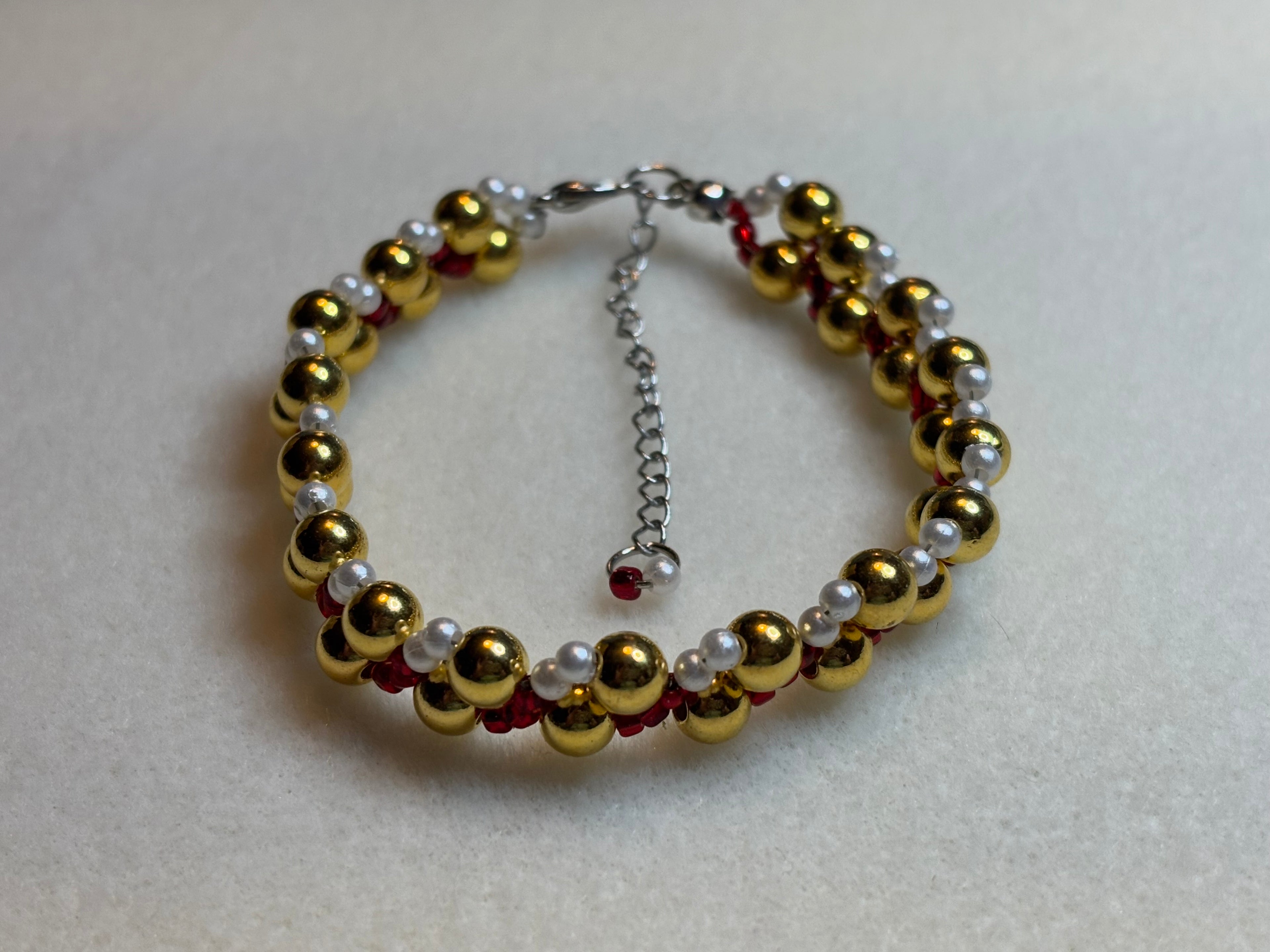 Handmade Beaded Holiday Bracelet