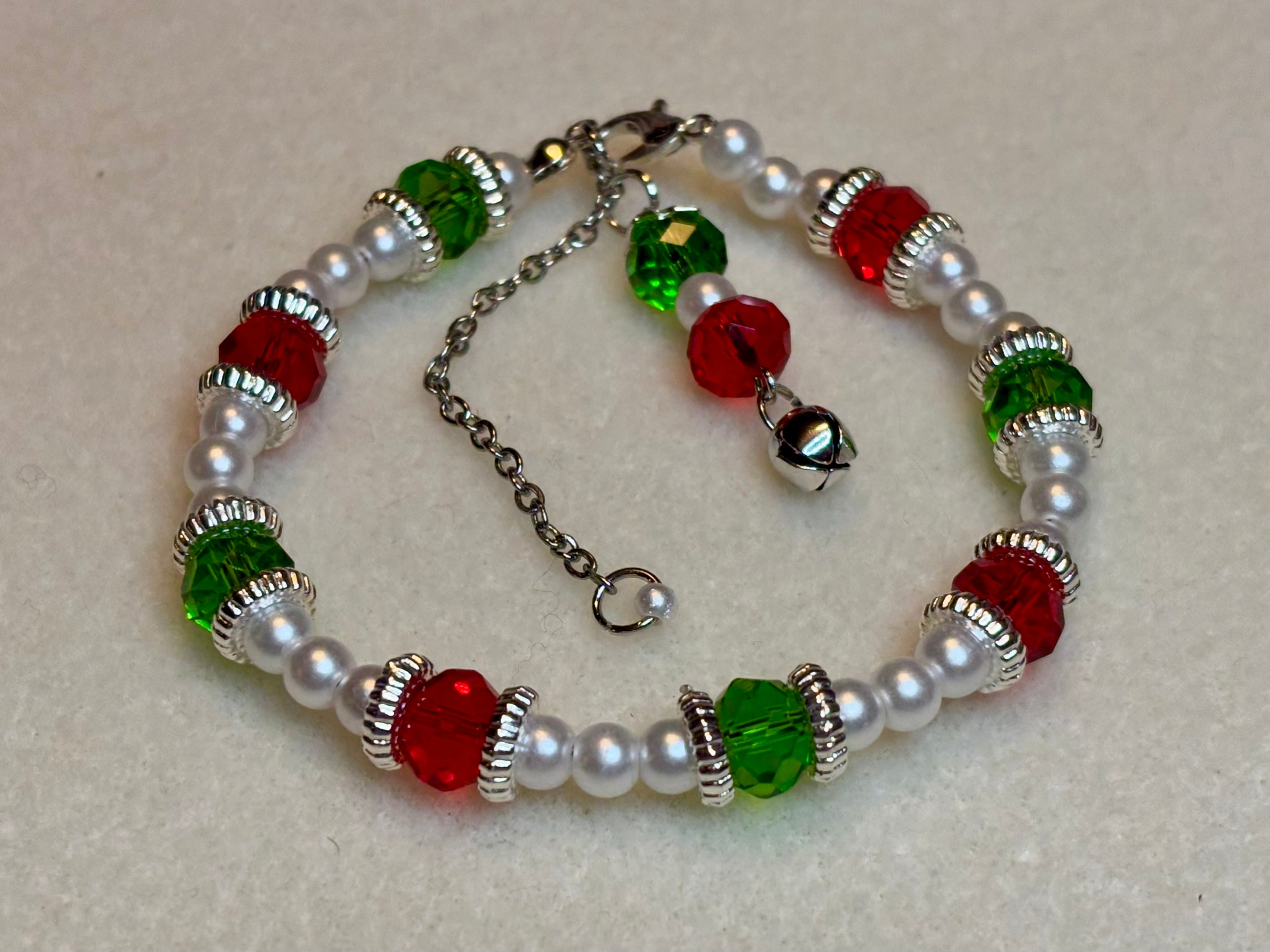 Handmade Beaded Holiday Bracelet
