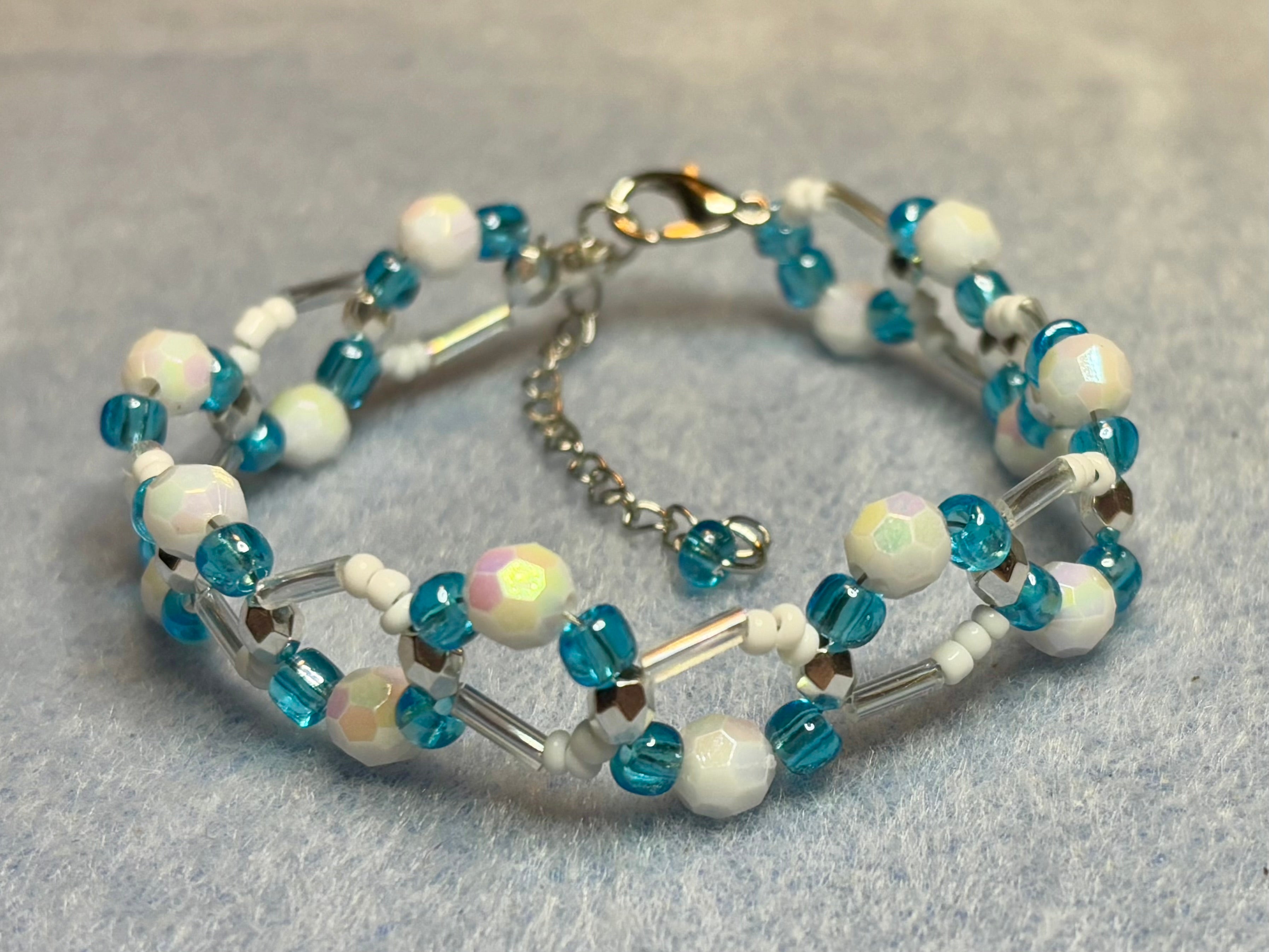 Handmade Beaded Holiday Bracelet