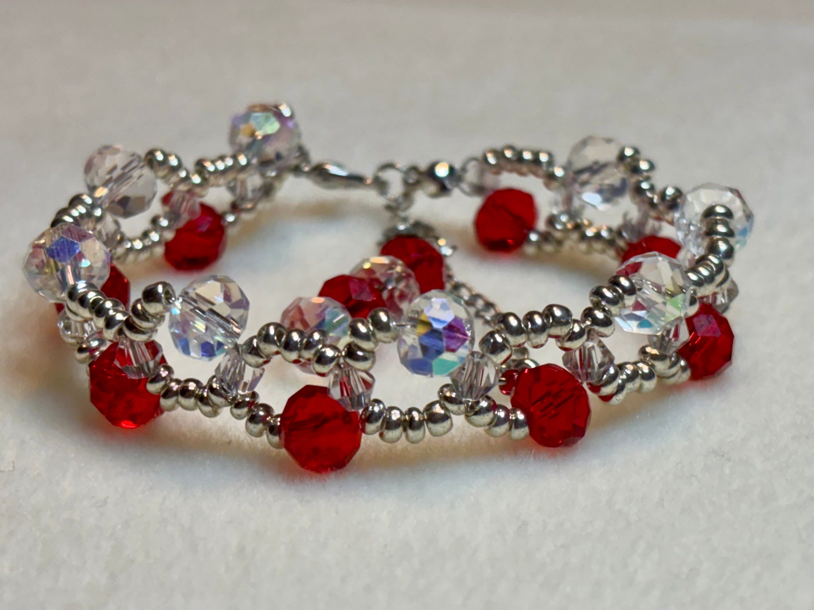 Handmade Beaded Holiday Bracelet