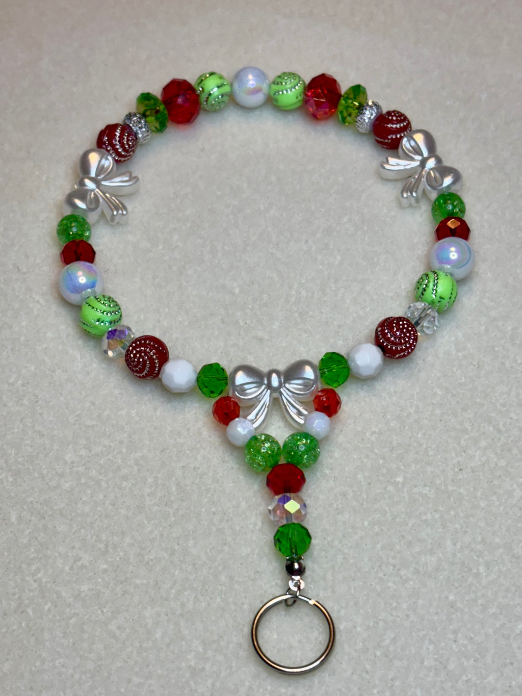 Handmade Holiday Wristlet / Keychain