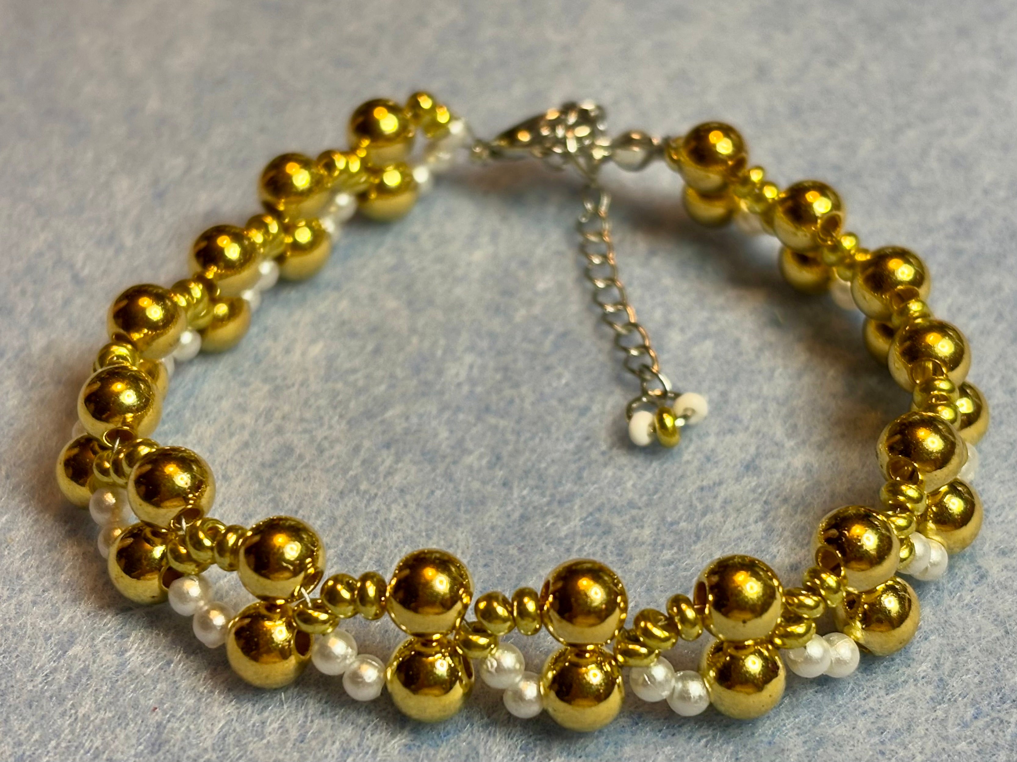 Handmade Beaded Holiday Bracelet