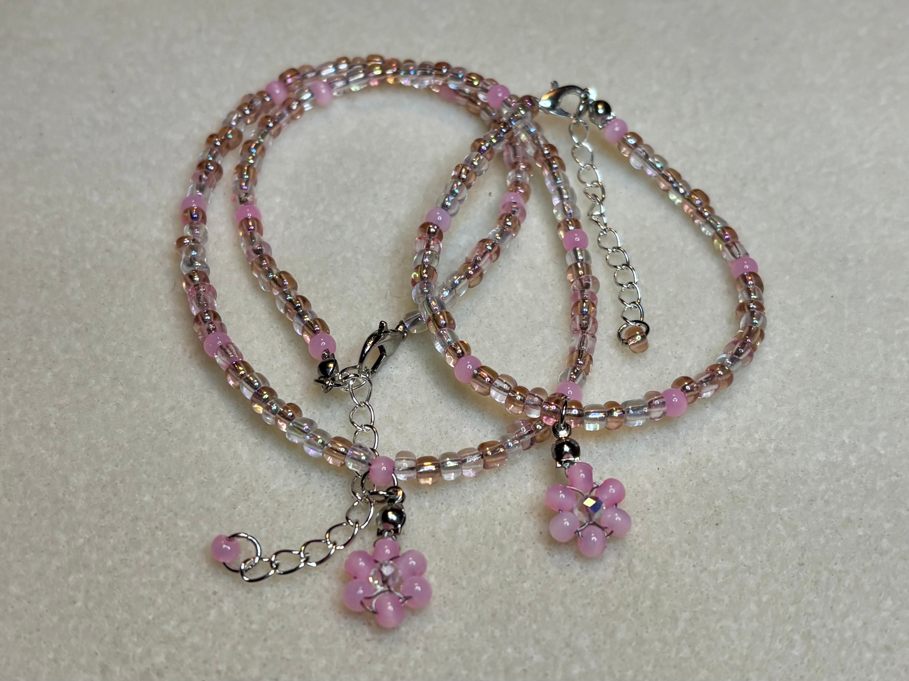 Handmade Beaded Necklace and Bracelet Set