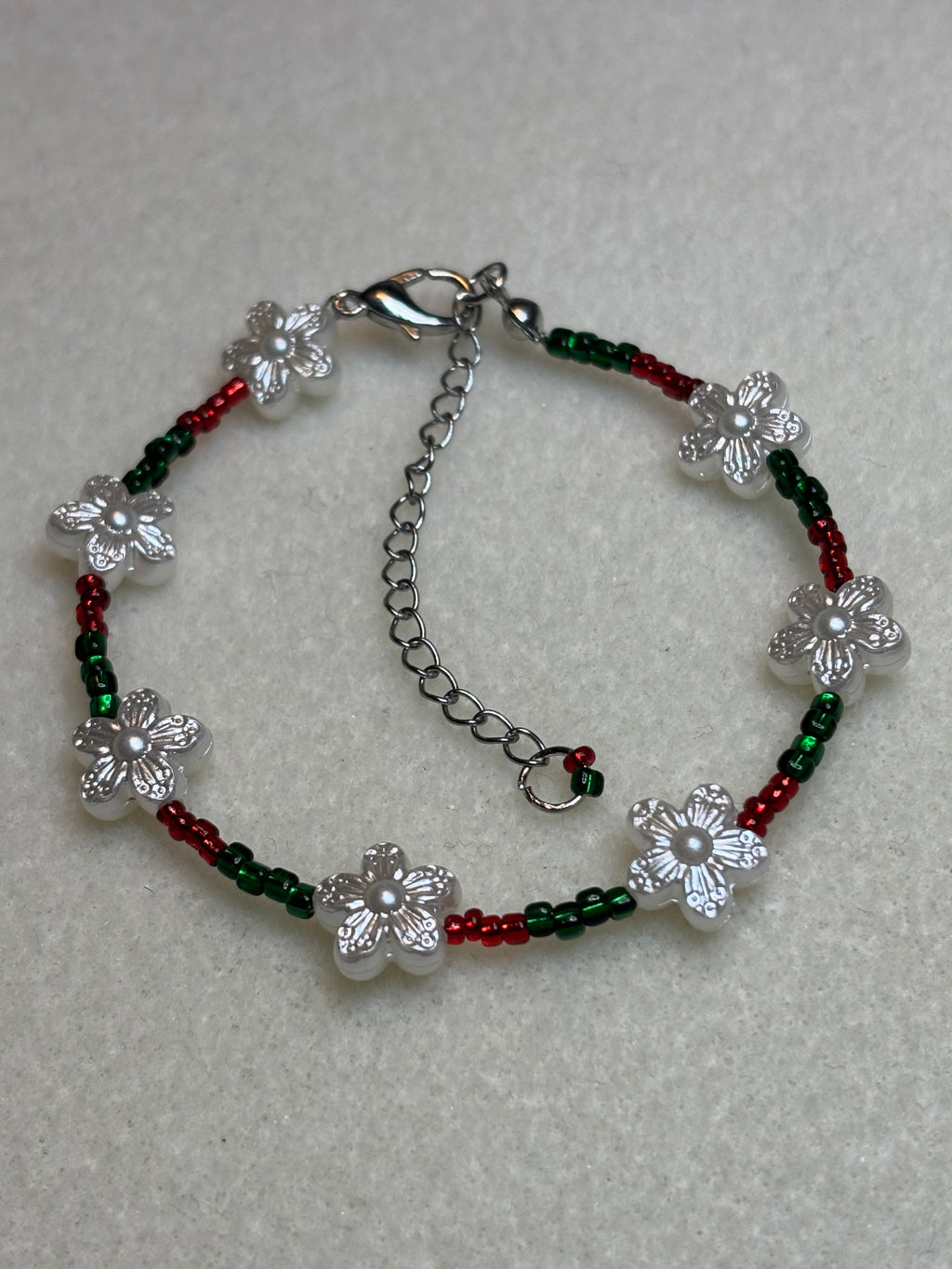 Handmade Beaded Holiday Bracelet