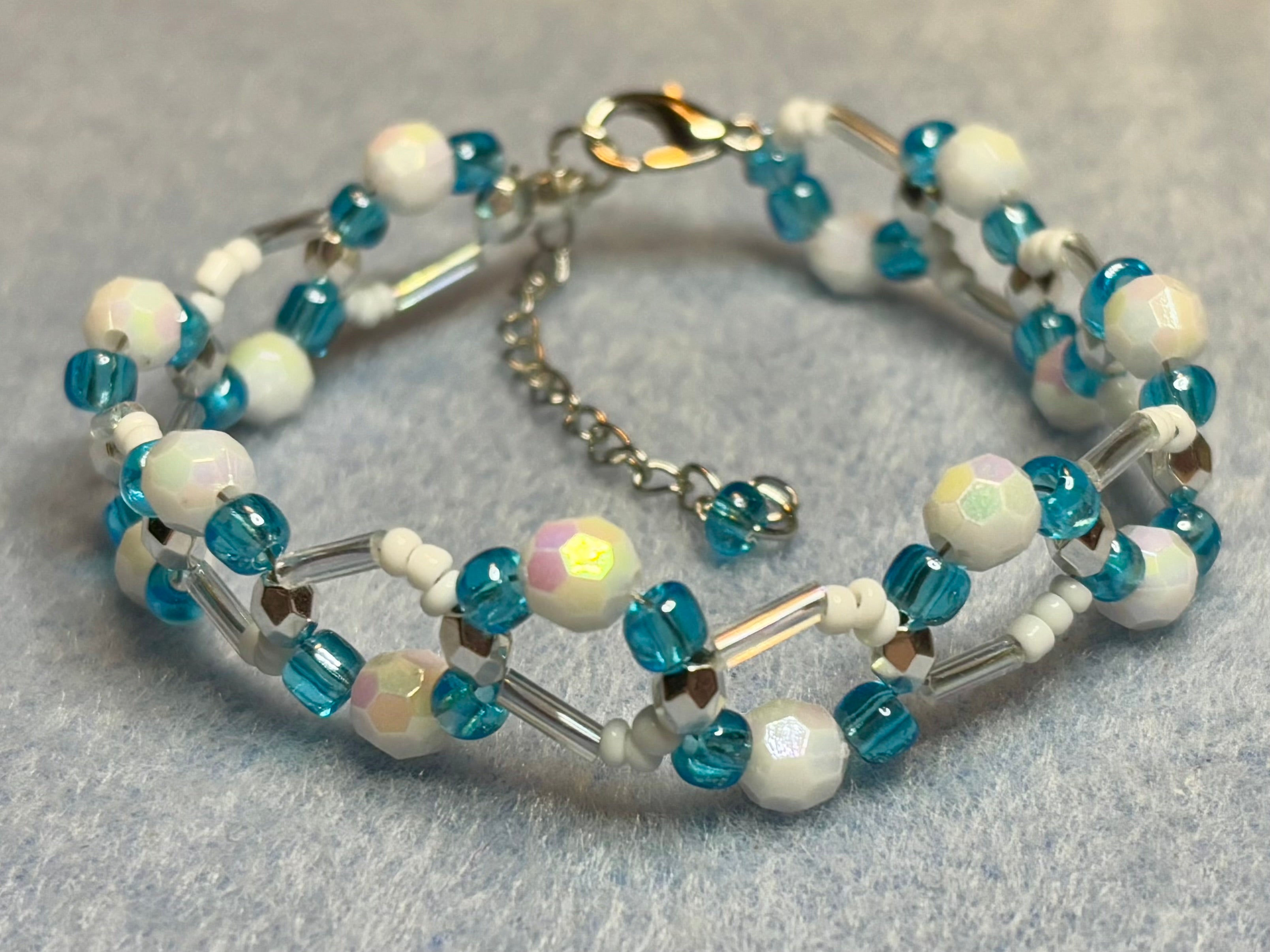 Handmade Beaded Holiday Bracelet
