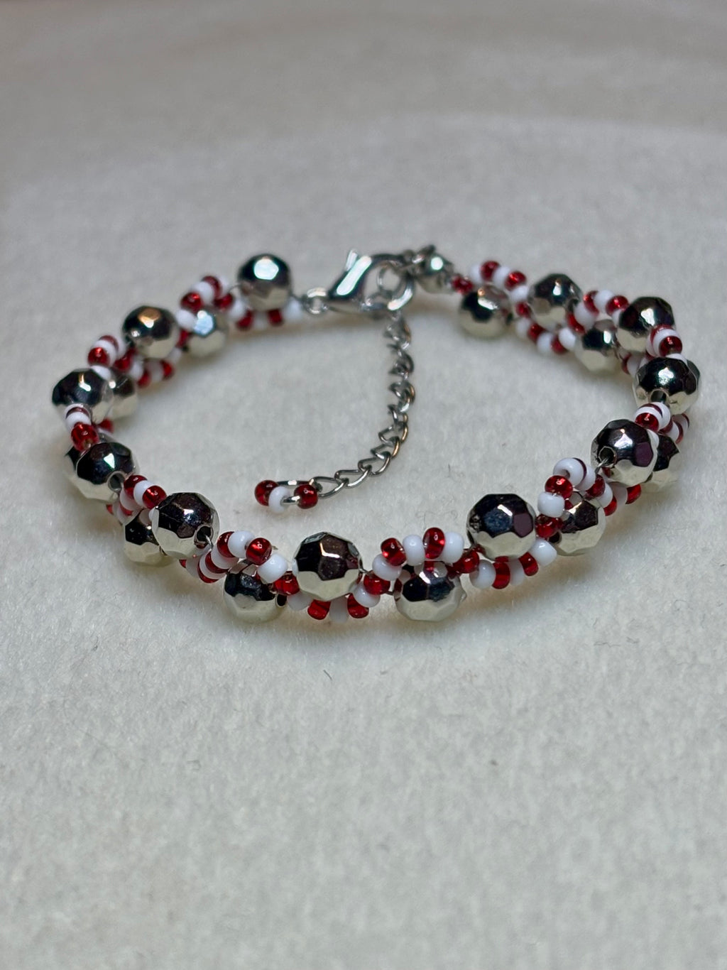 Handmade Beaded Holiday Bracelet