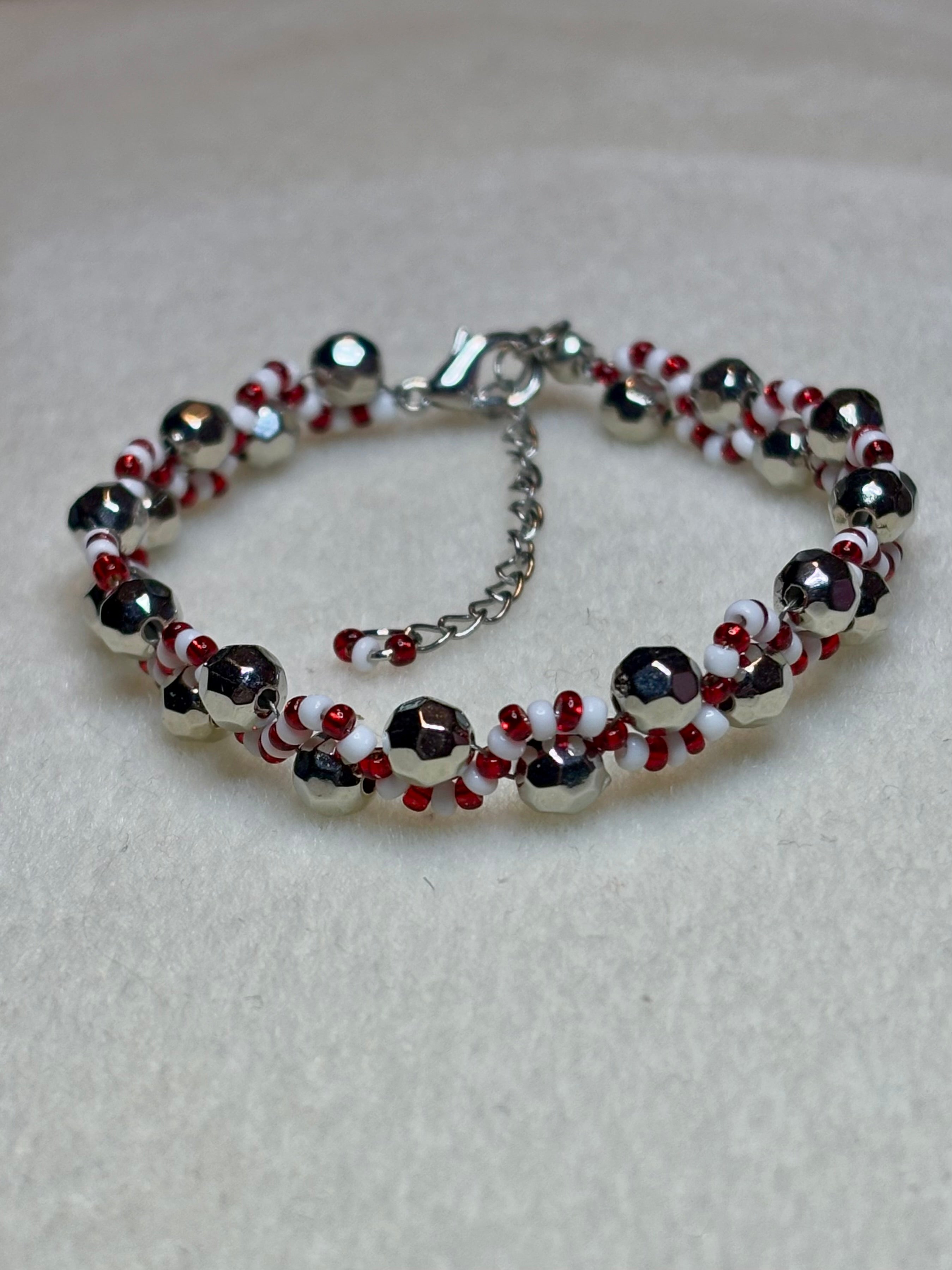 Handmade Beaded Holiday Bracelet