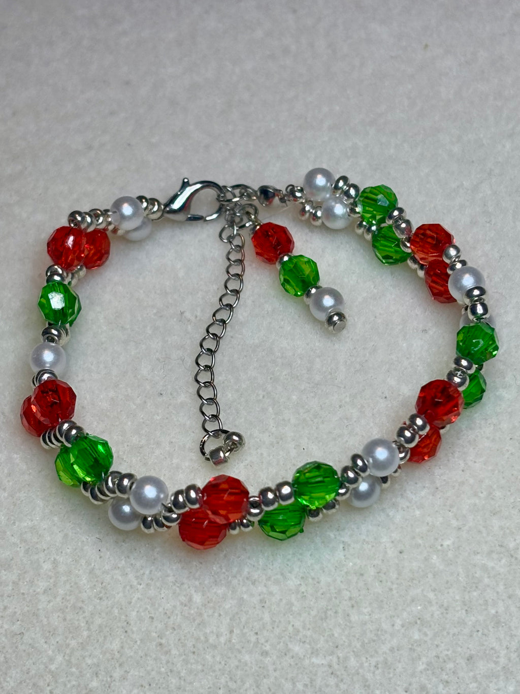 Handmade Beaded Holiday Bracelet