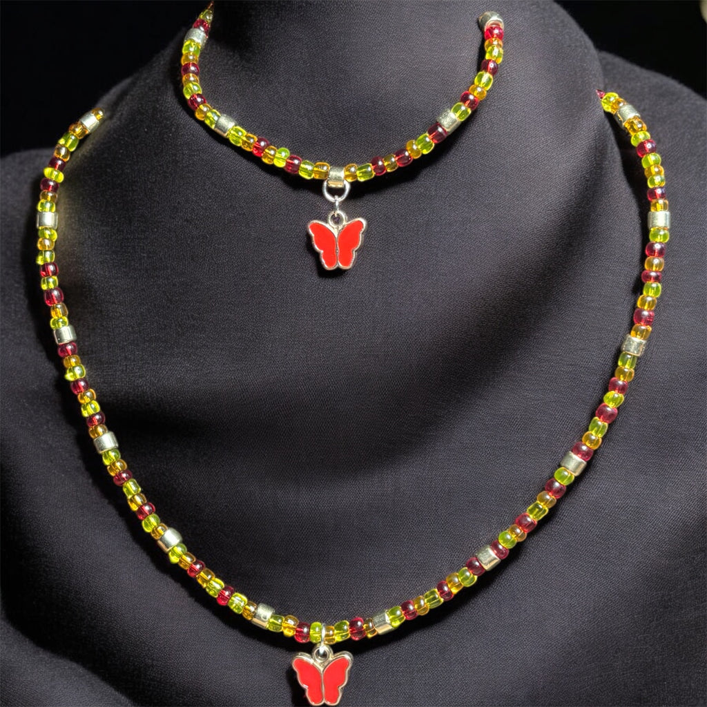 Handmade Beaded Necklace and Bracelet Set