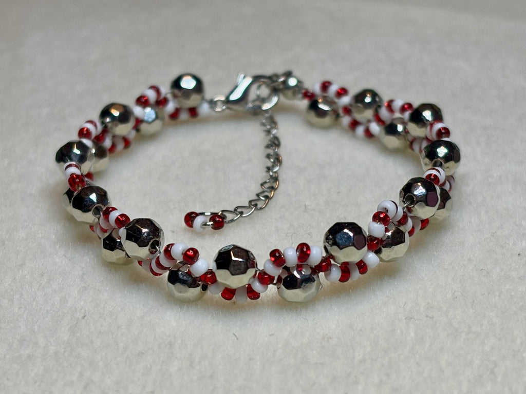 Handmade Beaded Holiday Bracelet