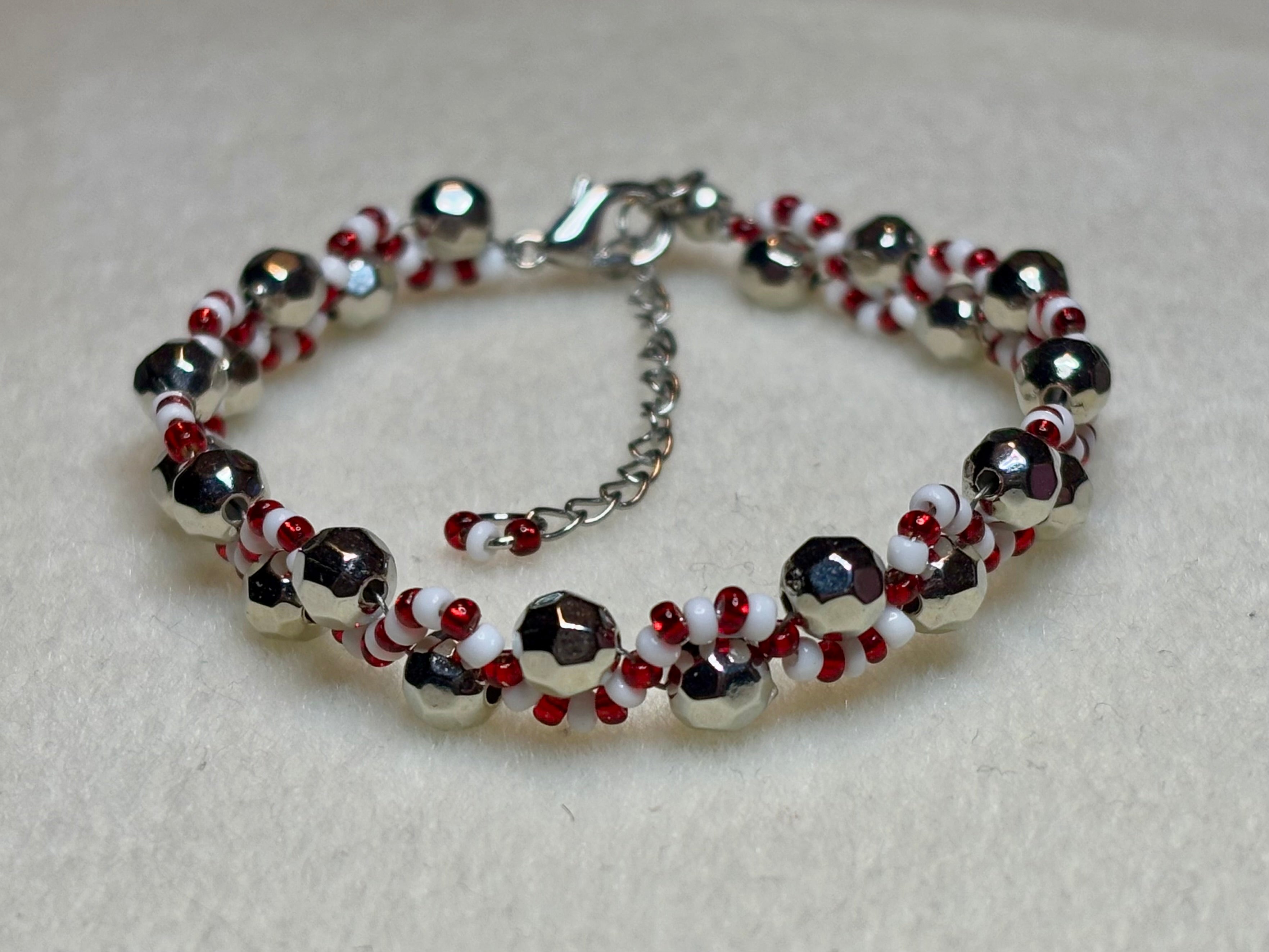 Handmade Beaded Holiday Bracelet