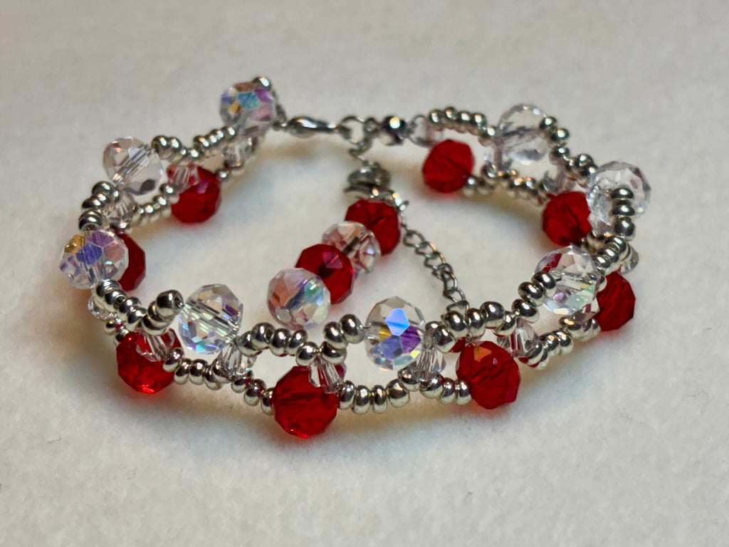 Handmade Beaded Holiday Bracelet