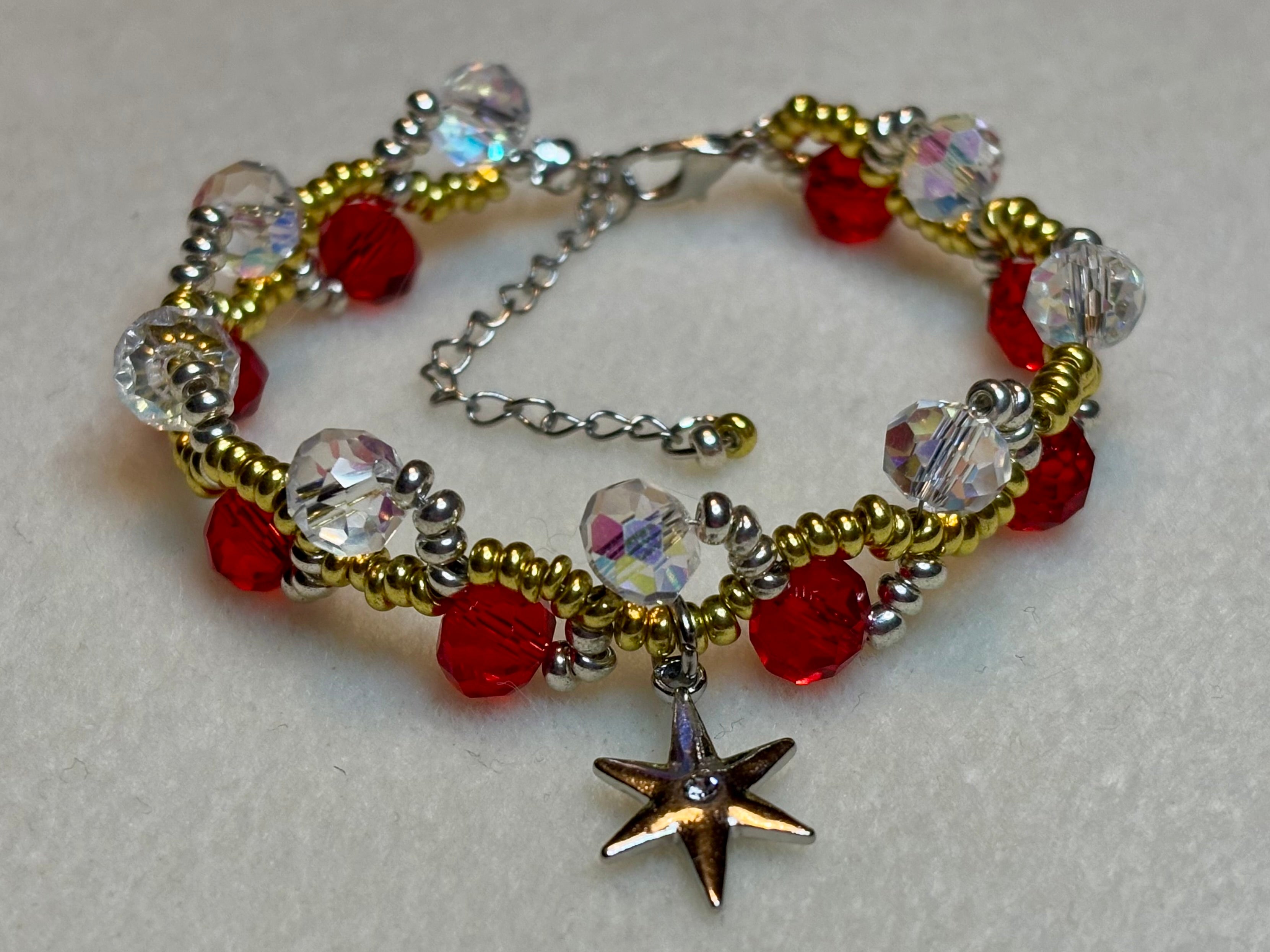 Handmade Beaded Holiday Bracelet