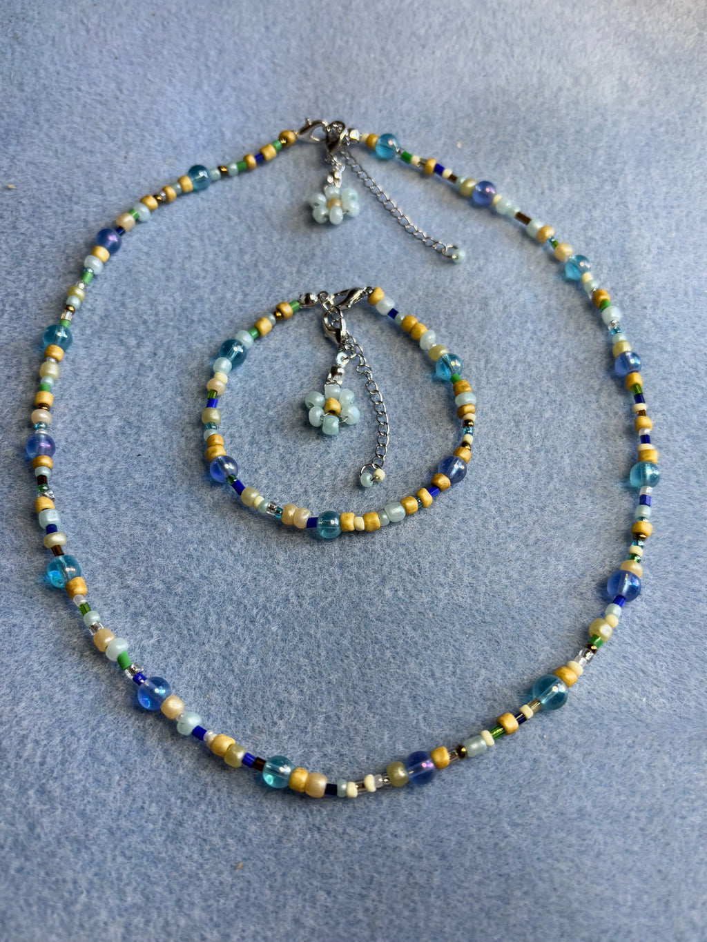 Handmade Beaded Necklace and Bracelet Set
