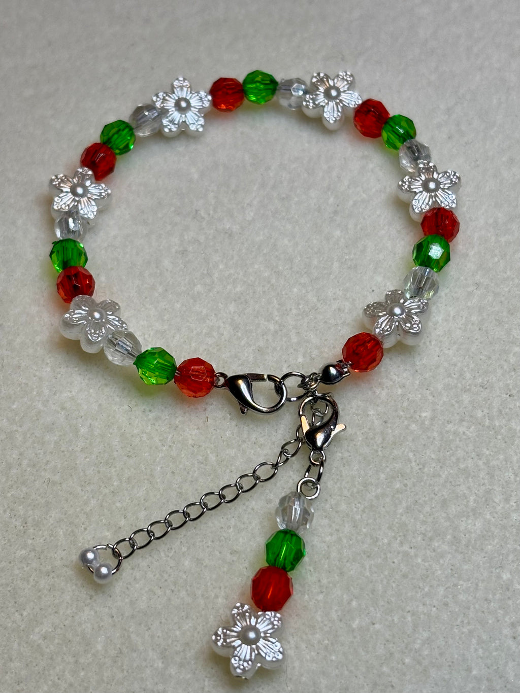 Handmade Beaded Holiday Bracelet