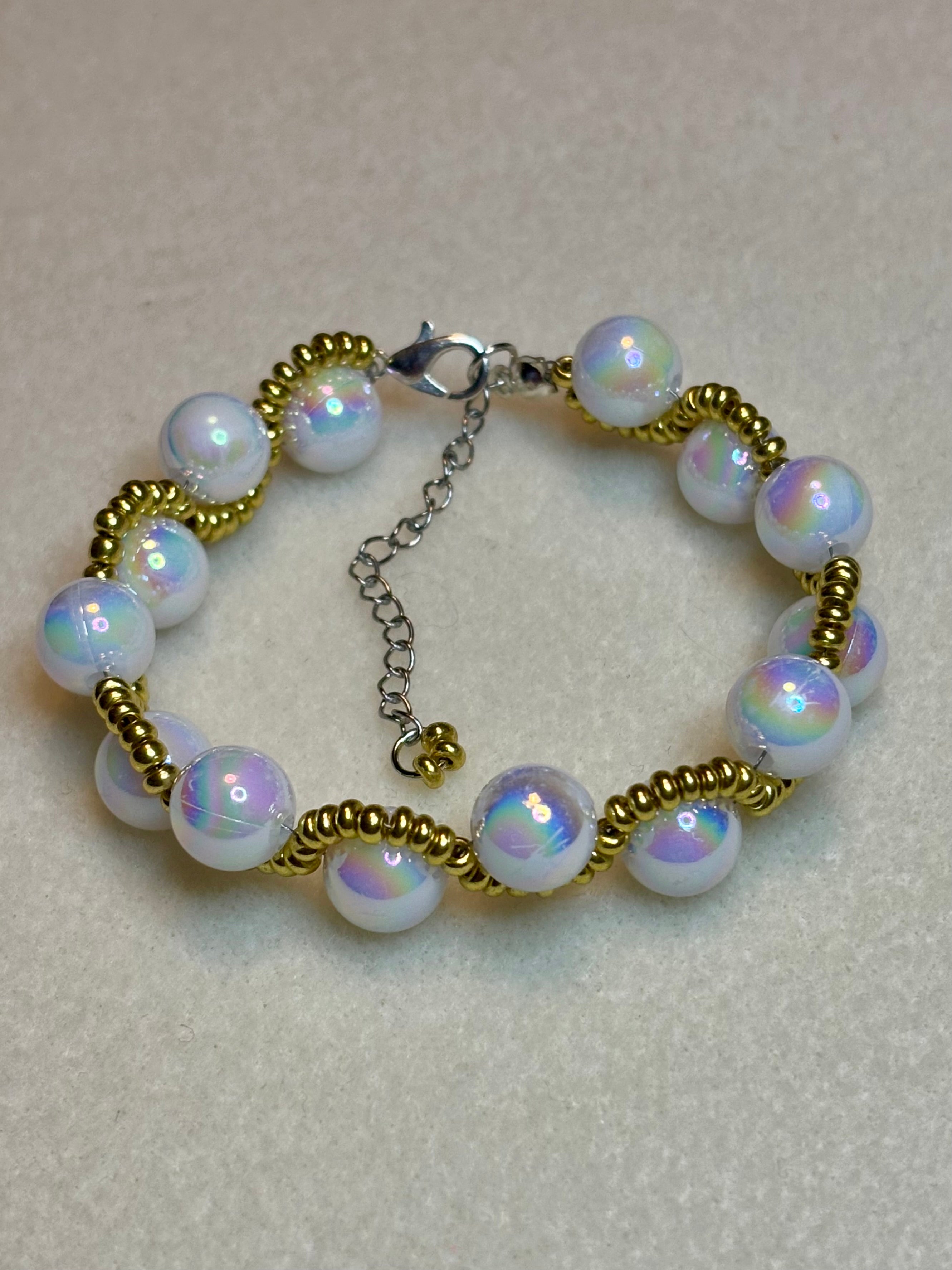 Handmade Beaded Holiday Bracelet