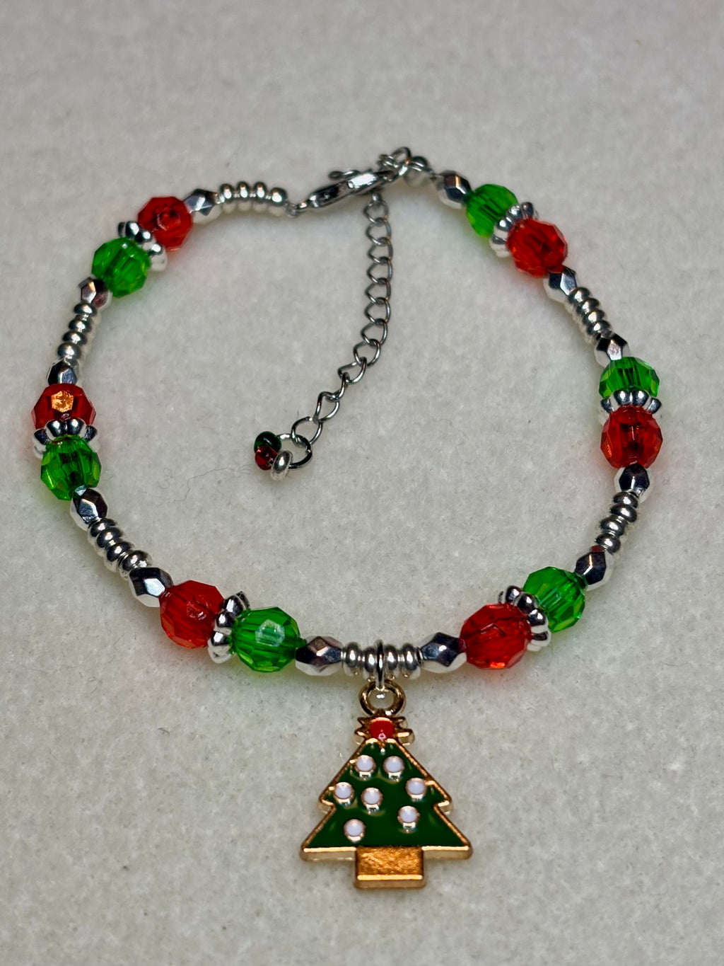 Handmade Beaded Holiday Necklace and Bracelet Set