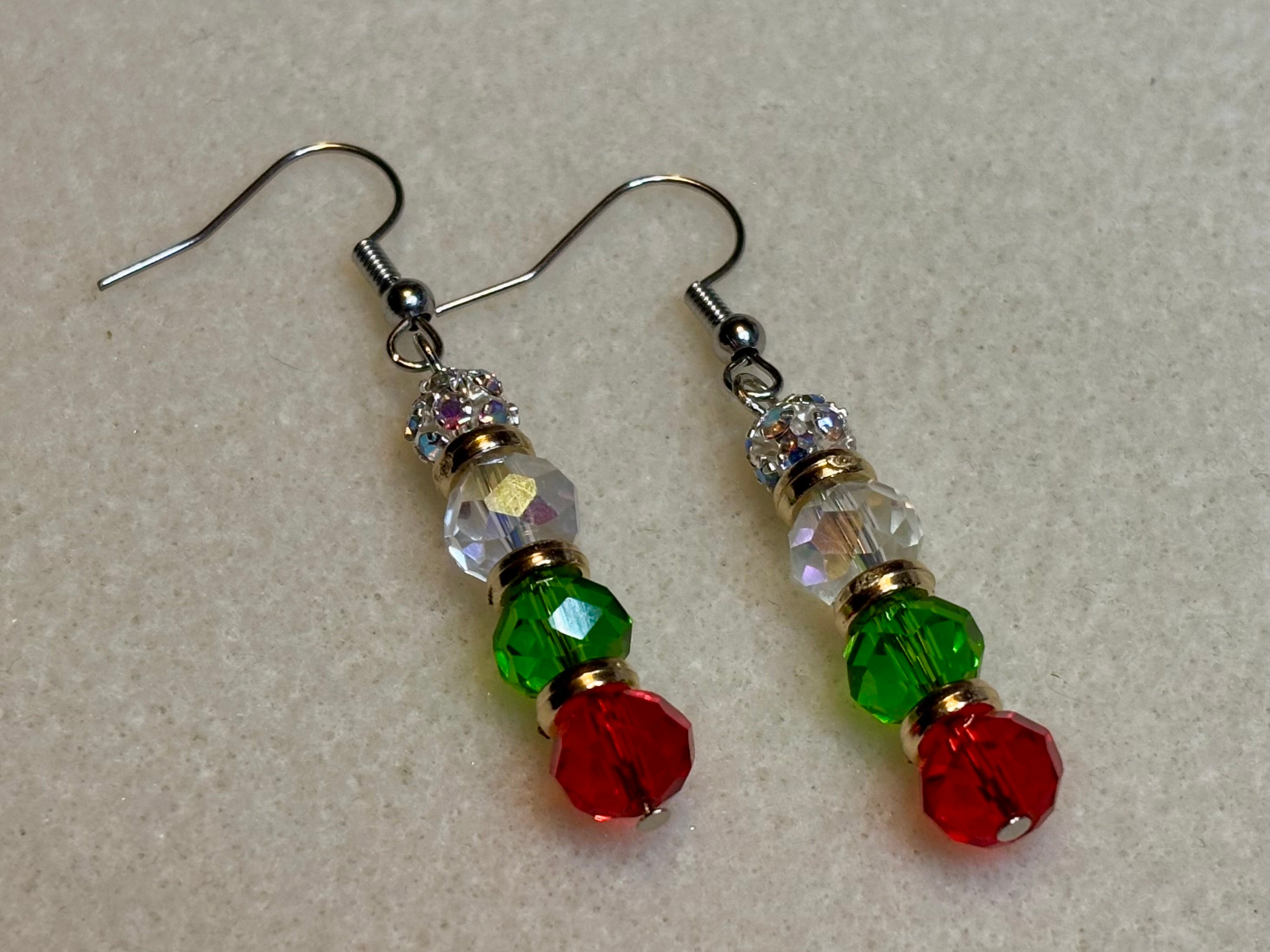 Handmade Beaded Holiday Earrings