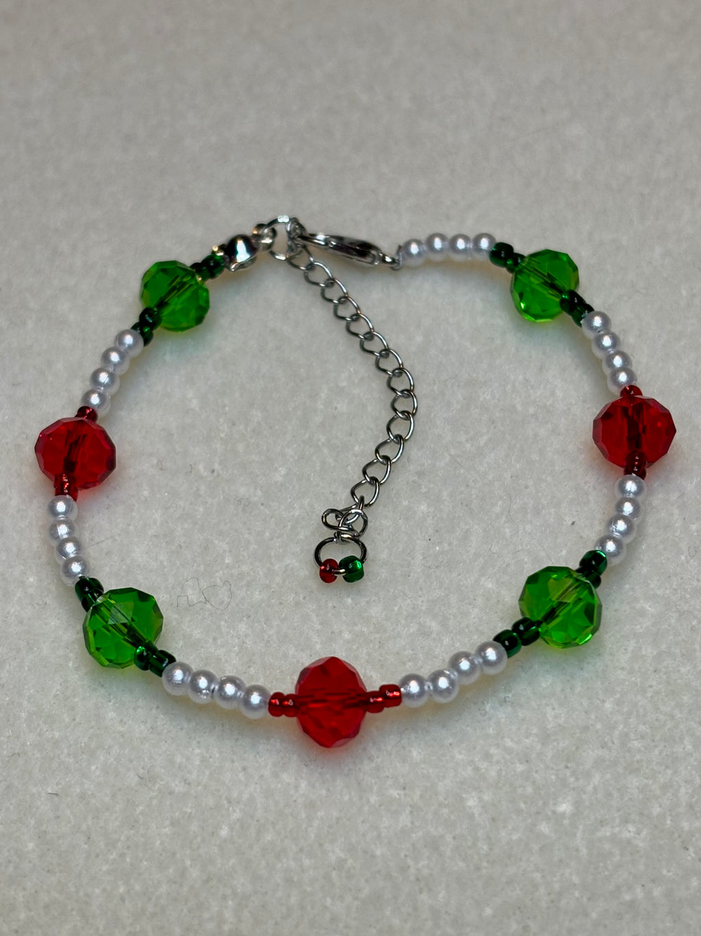 Handmade Beaded Holiday Bracelet