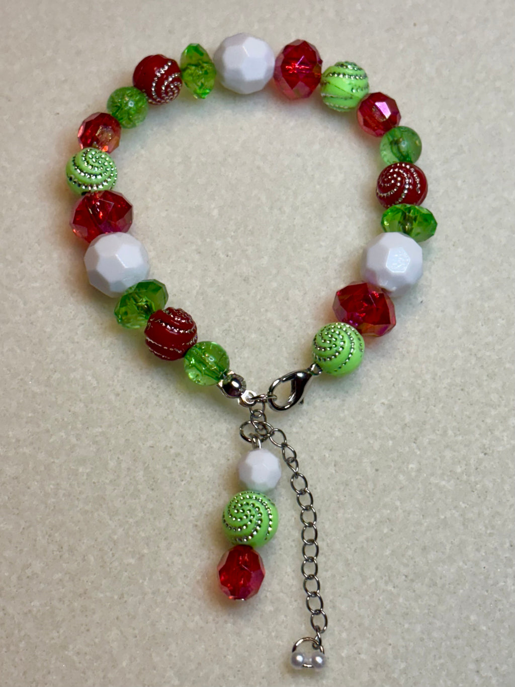 Handmade Beaded Holiday Bracelet