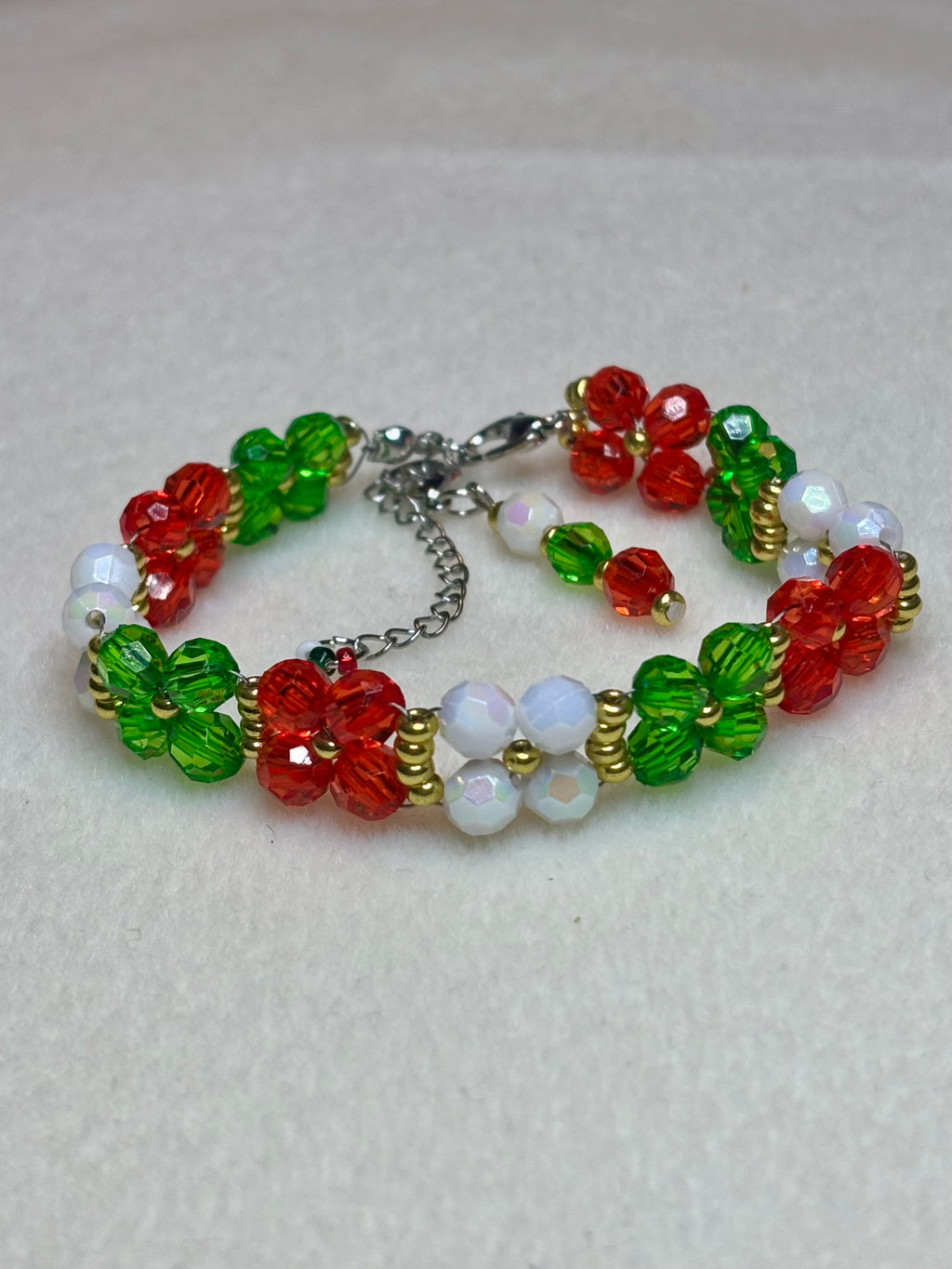 Handmade Beaded Holiday Bracelet