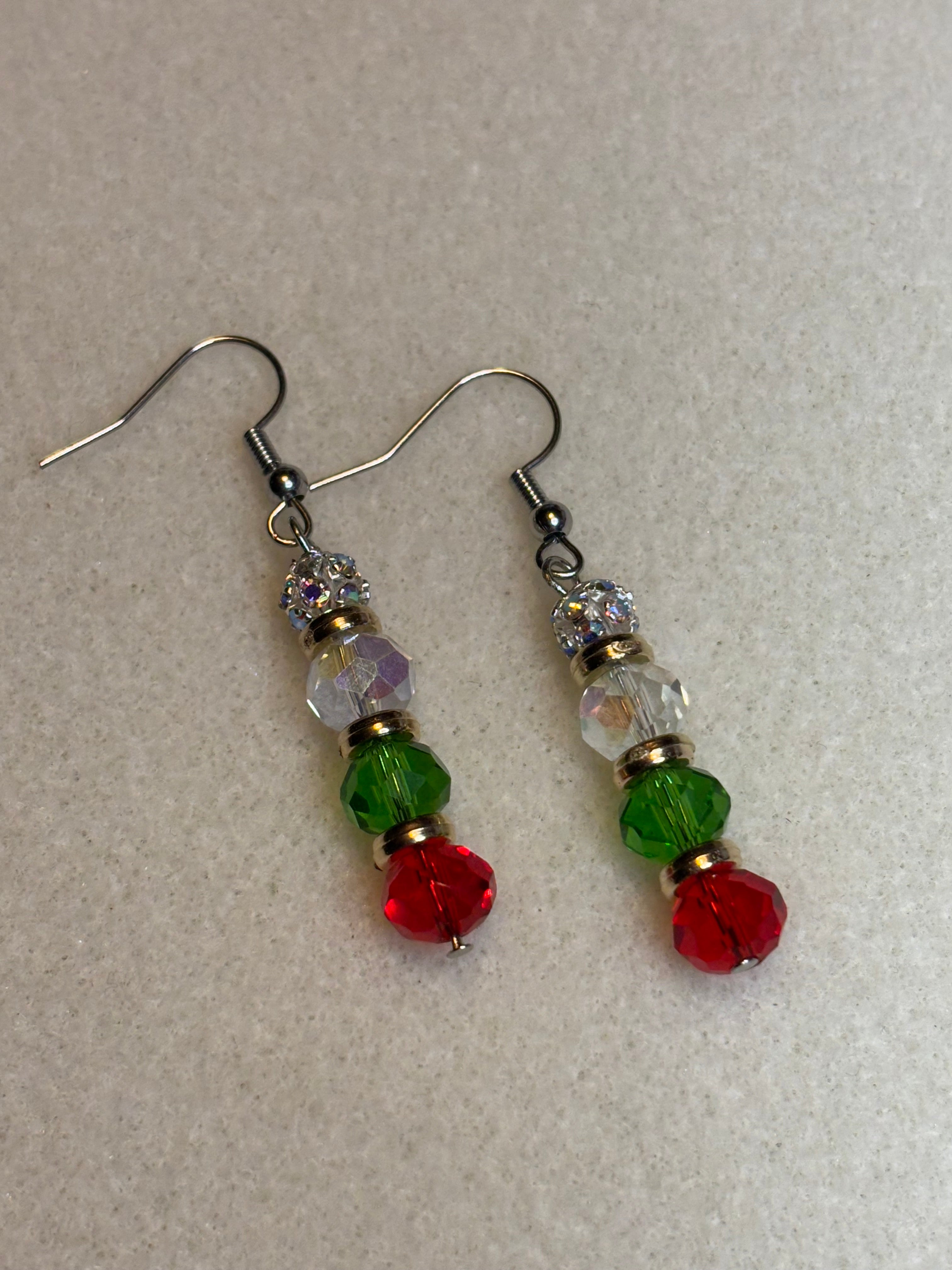 Handmade Beaded Holiday Earrings