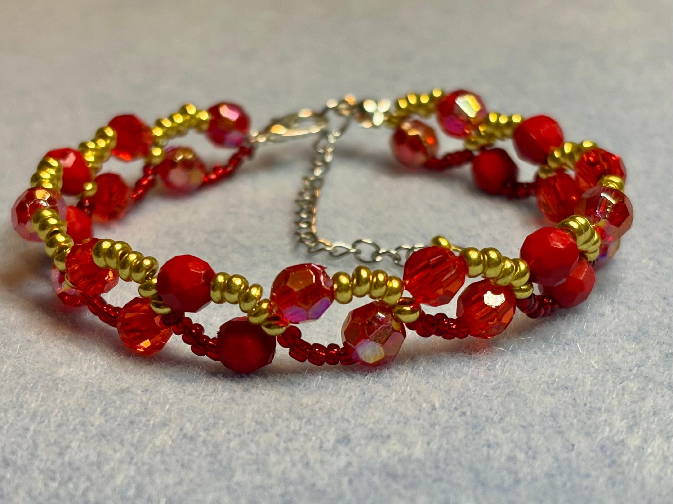 Handmade Beaded Holiday Bracelet
