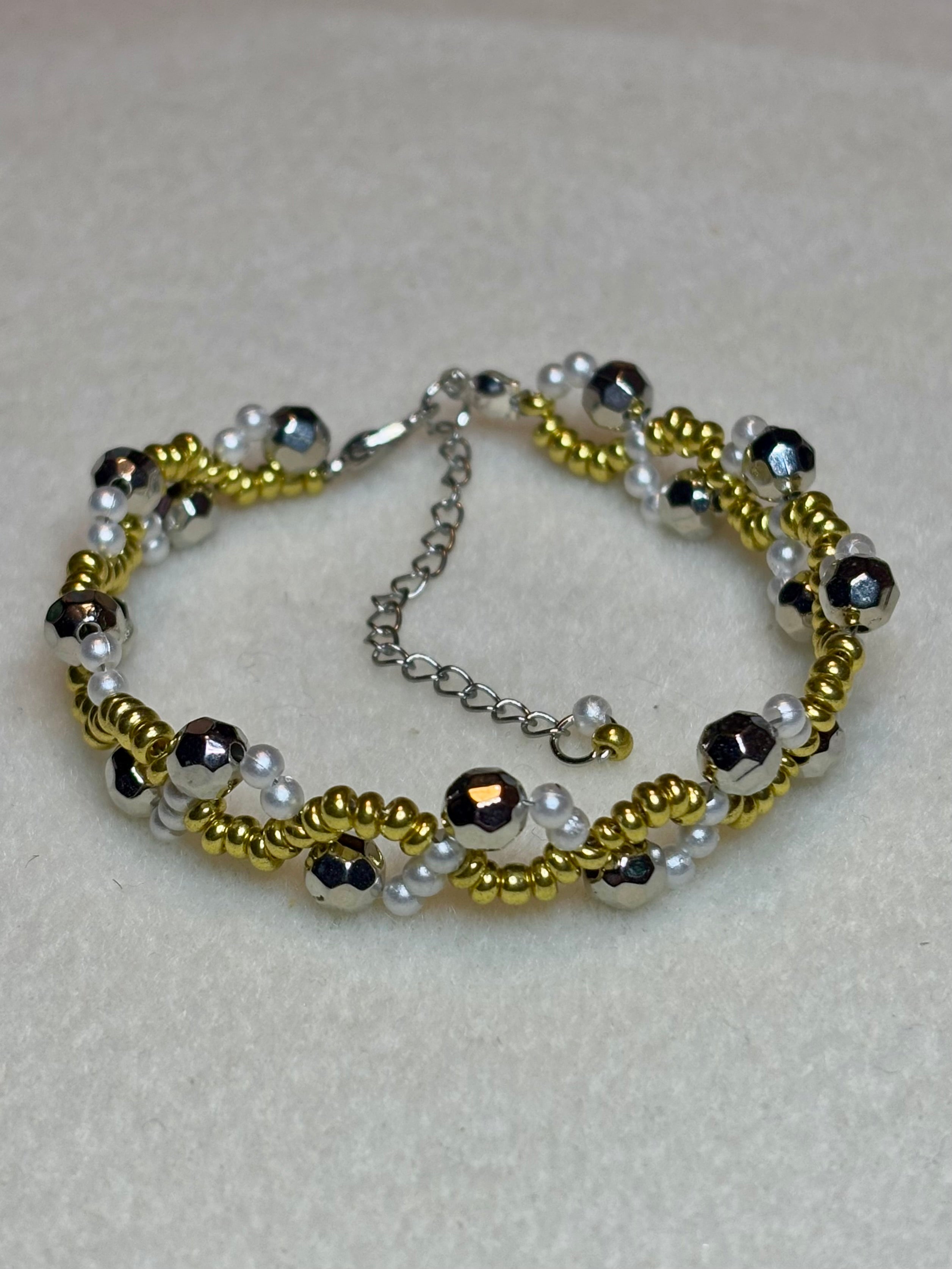 Handmade Beaded Holiday Bracelet