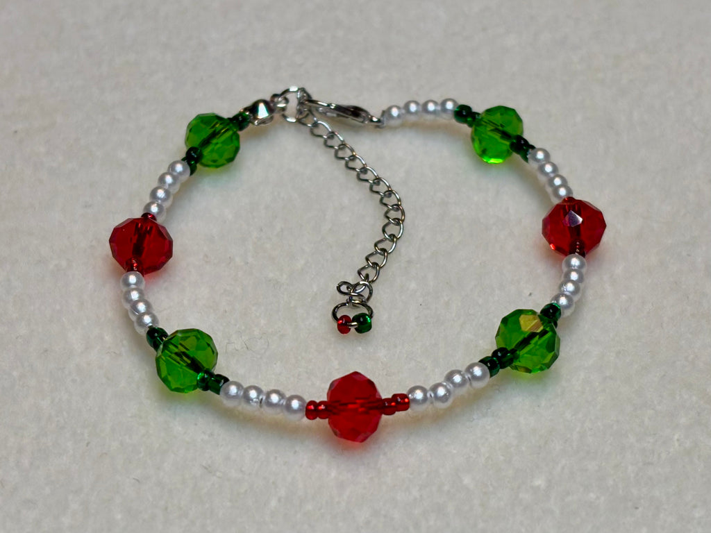 Handmade Beaded Holiday Bracelet