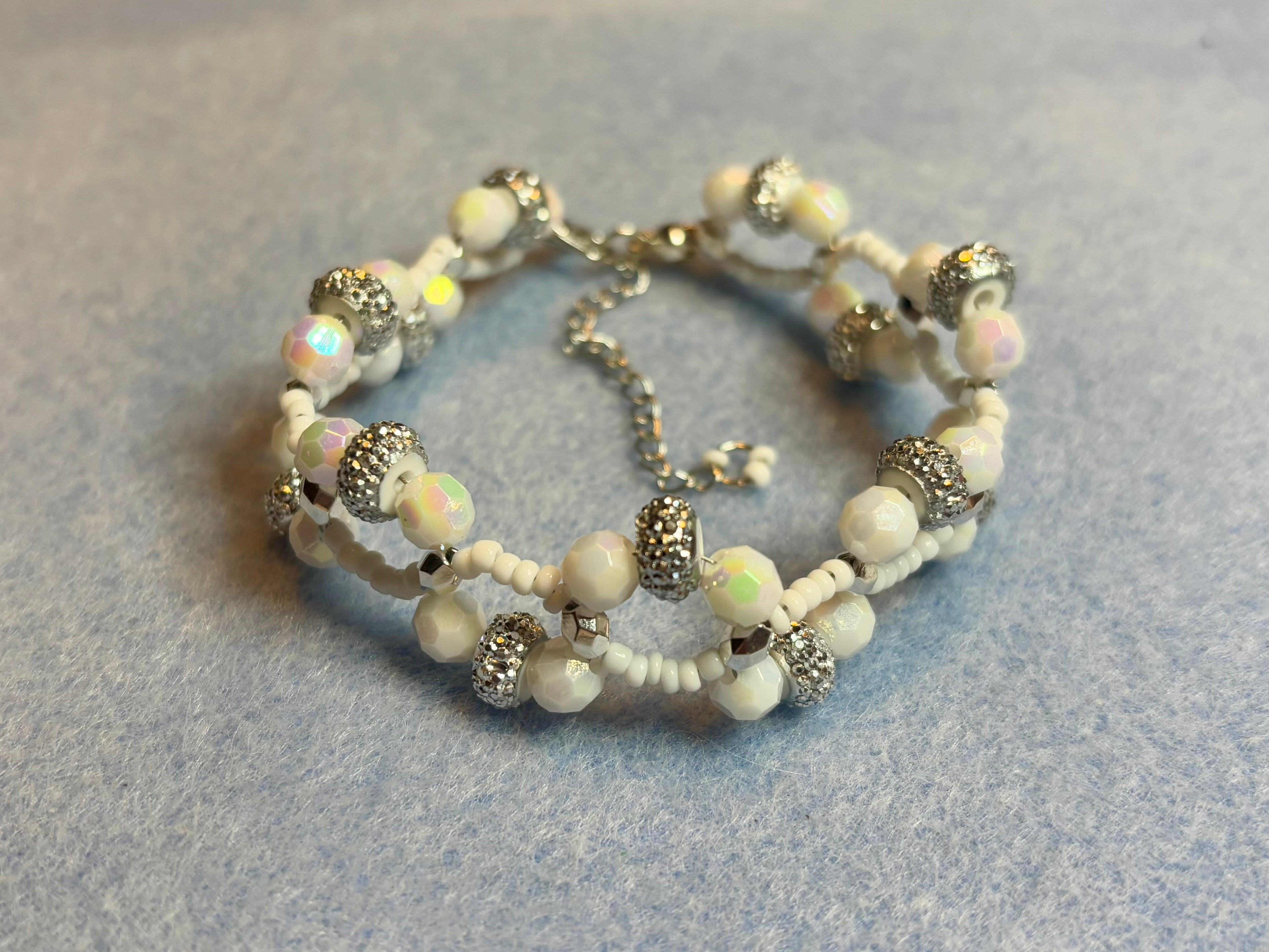 Handmade Beaded Holiday Bracelet