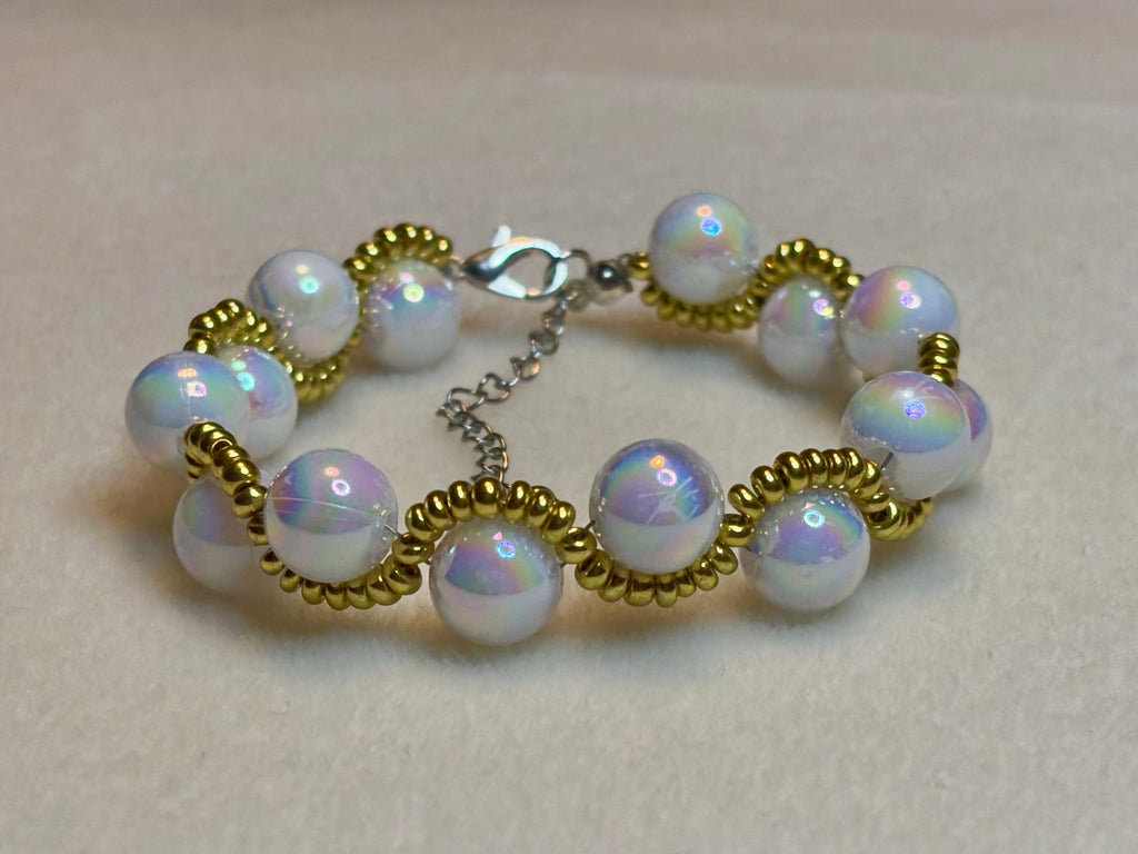 Handmade Beaded Holiday Bracelet