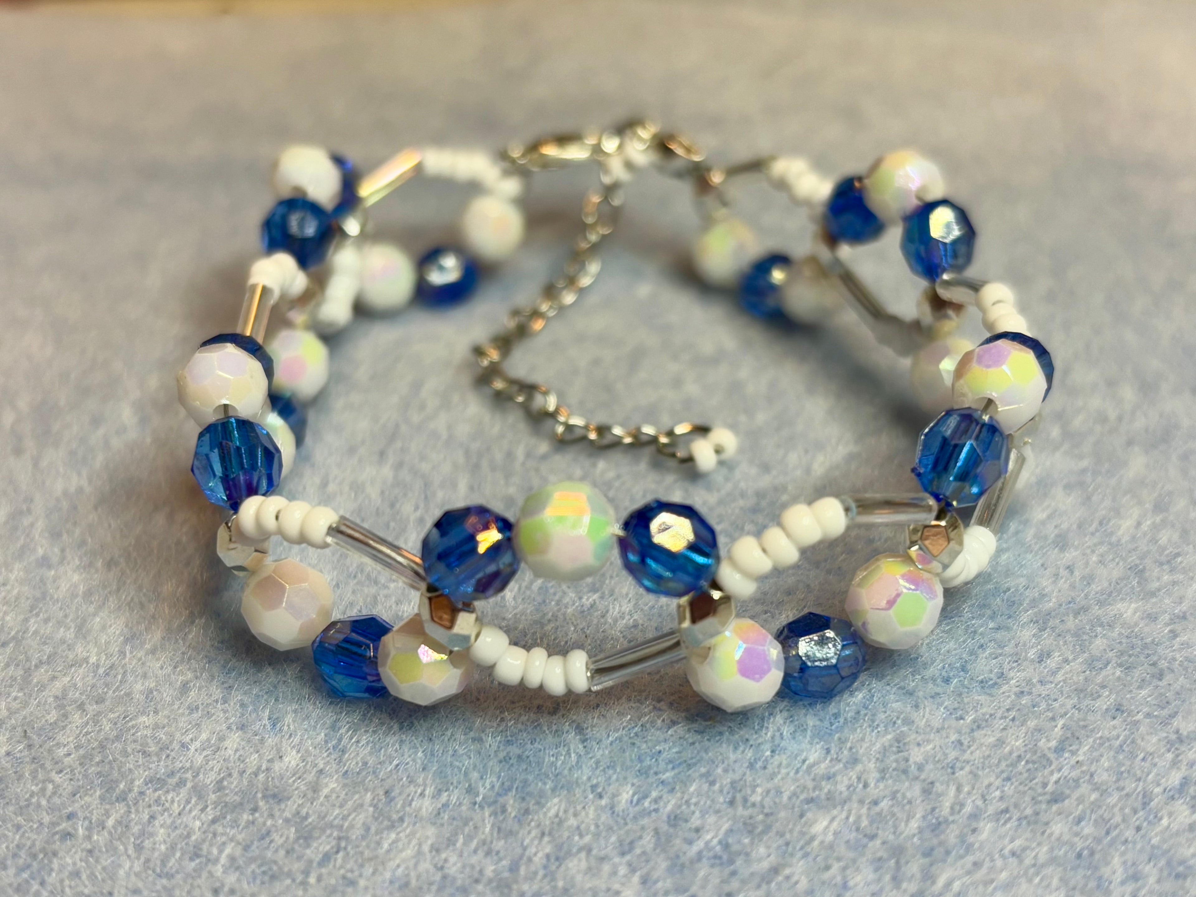 Handmade Beaded Holiday Bracelet