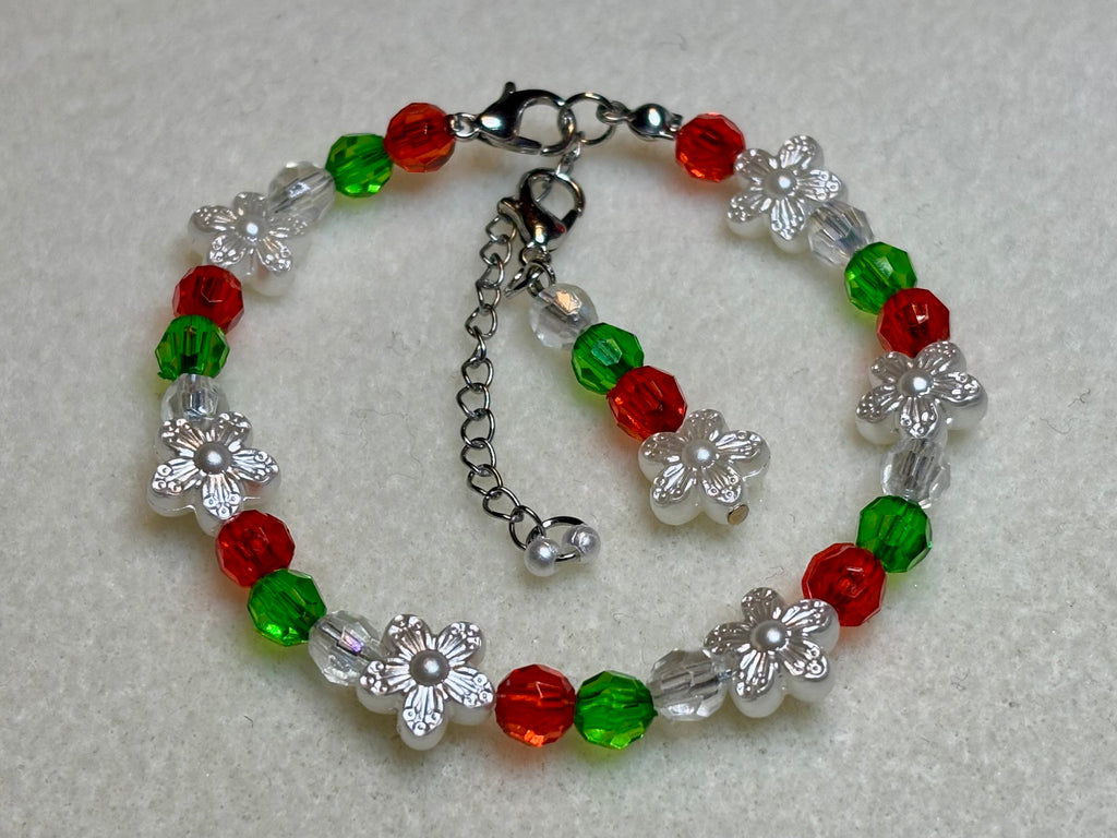 Handmade Beaded Holiday Bracelet