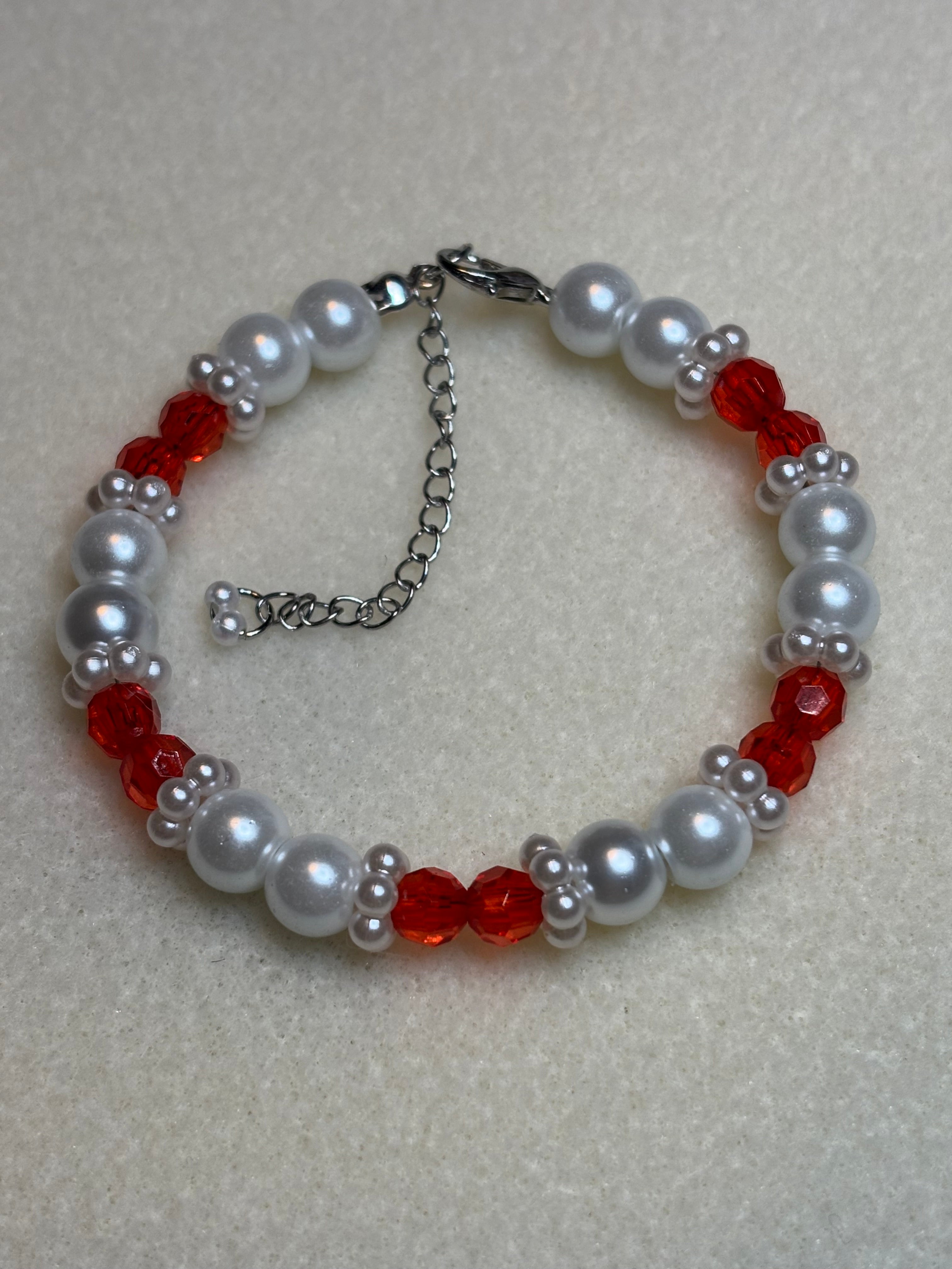 Handmade Beaded Holiday Bracelet