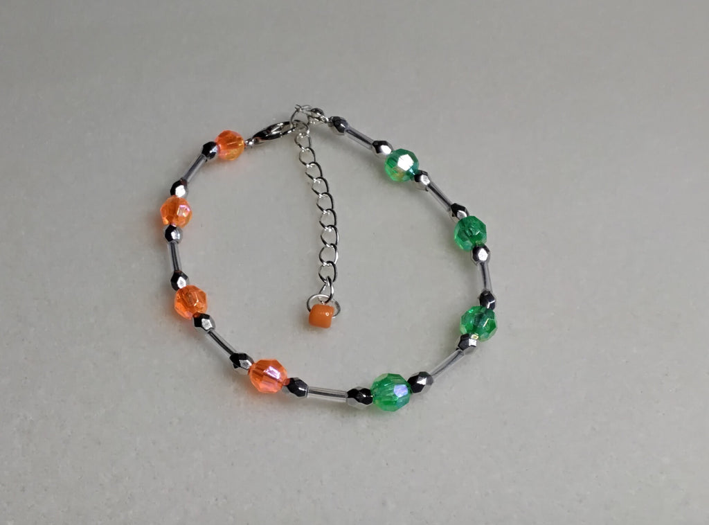 Handmade Beaded Halloween Bracelet