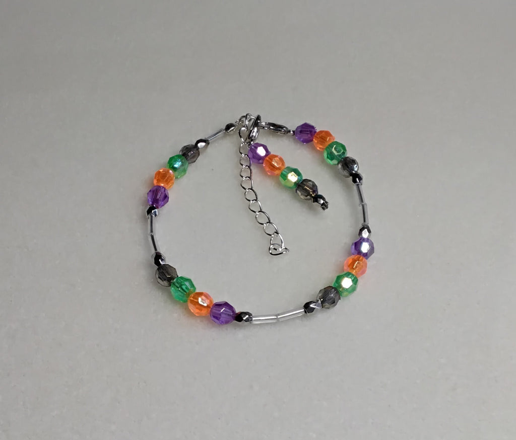 Handmade Beaded Halloween Bracelet