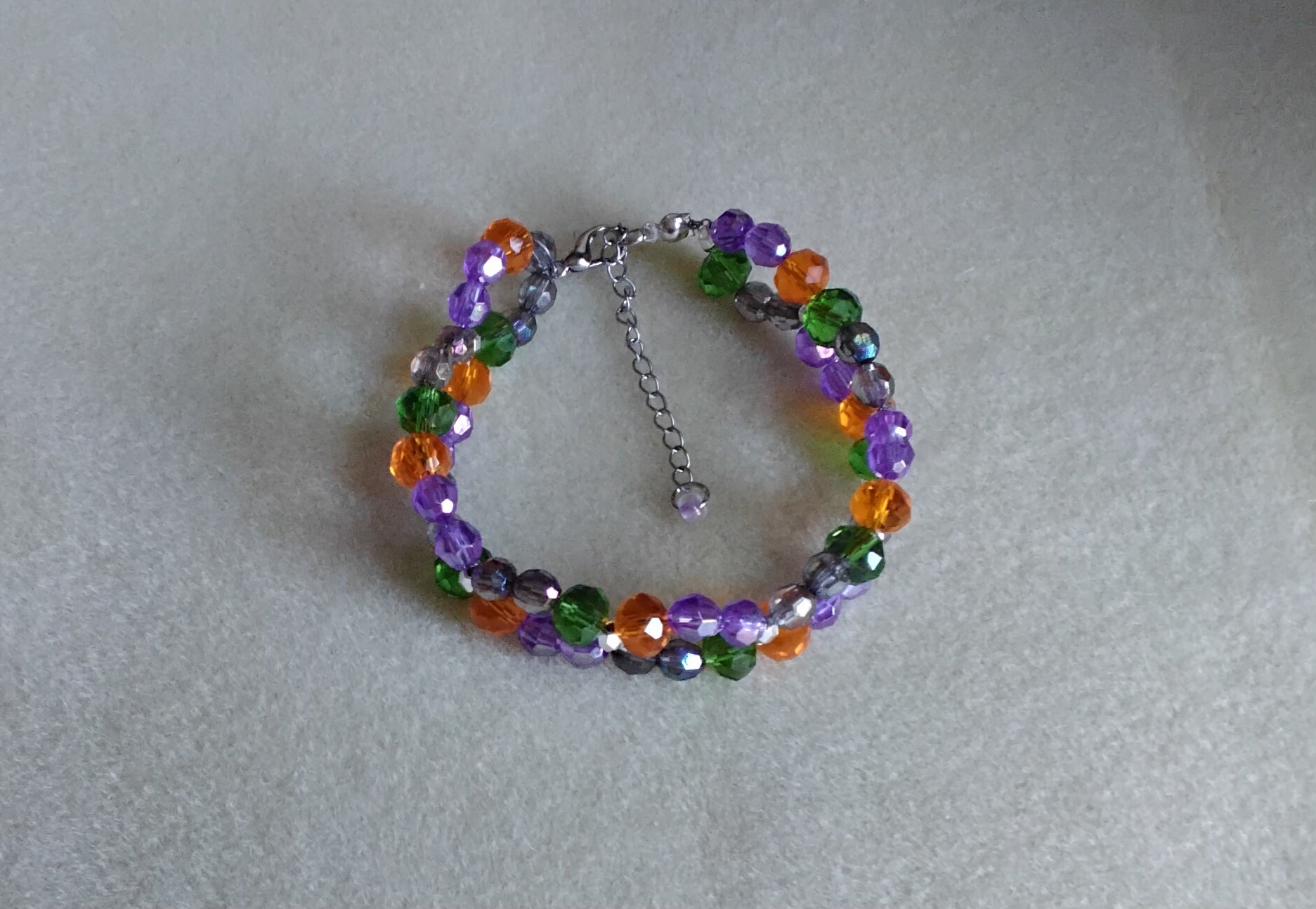Handmade Beaded Halloween Bracelet