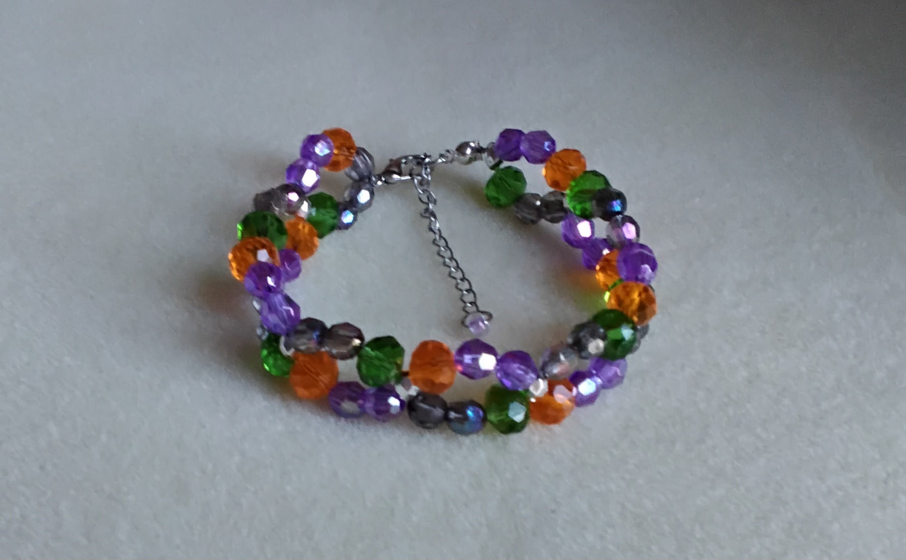 Handmade Beaded Halloween Bracelet